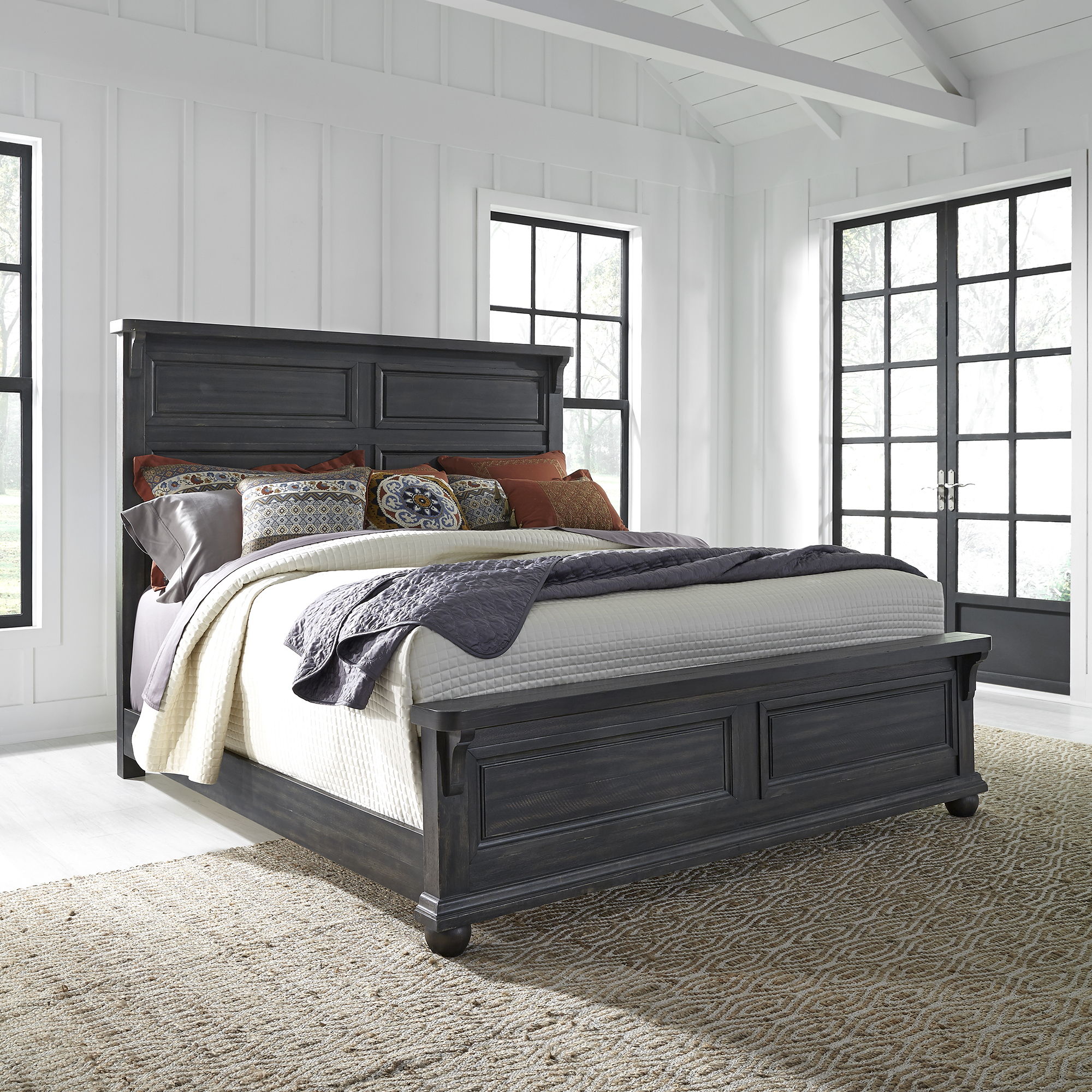 Liberty Furniture Harvest Home - King Panel Bed - Black