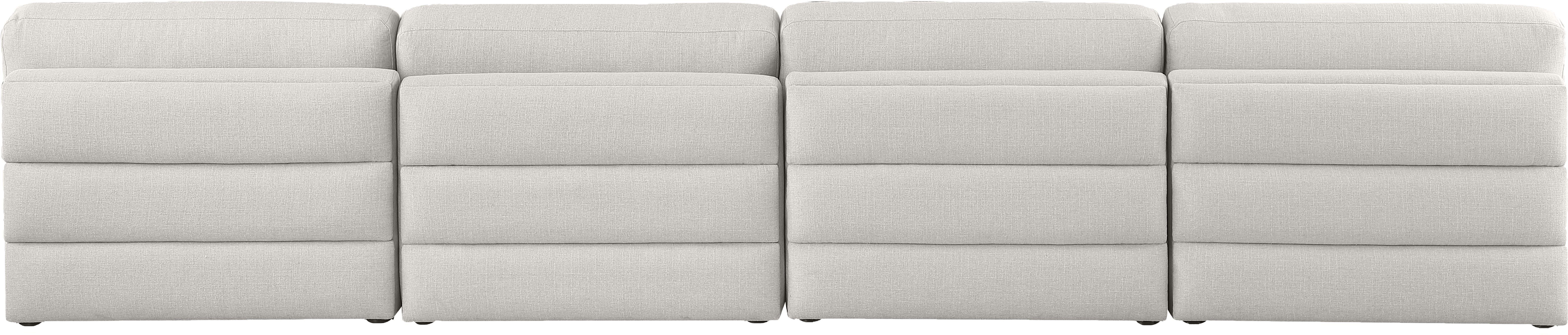 Beckham - Modular 4 Piece Armless Sofa - Beige