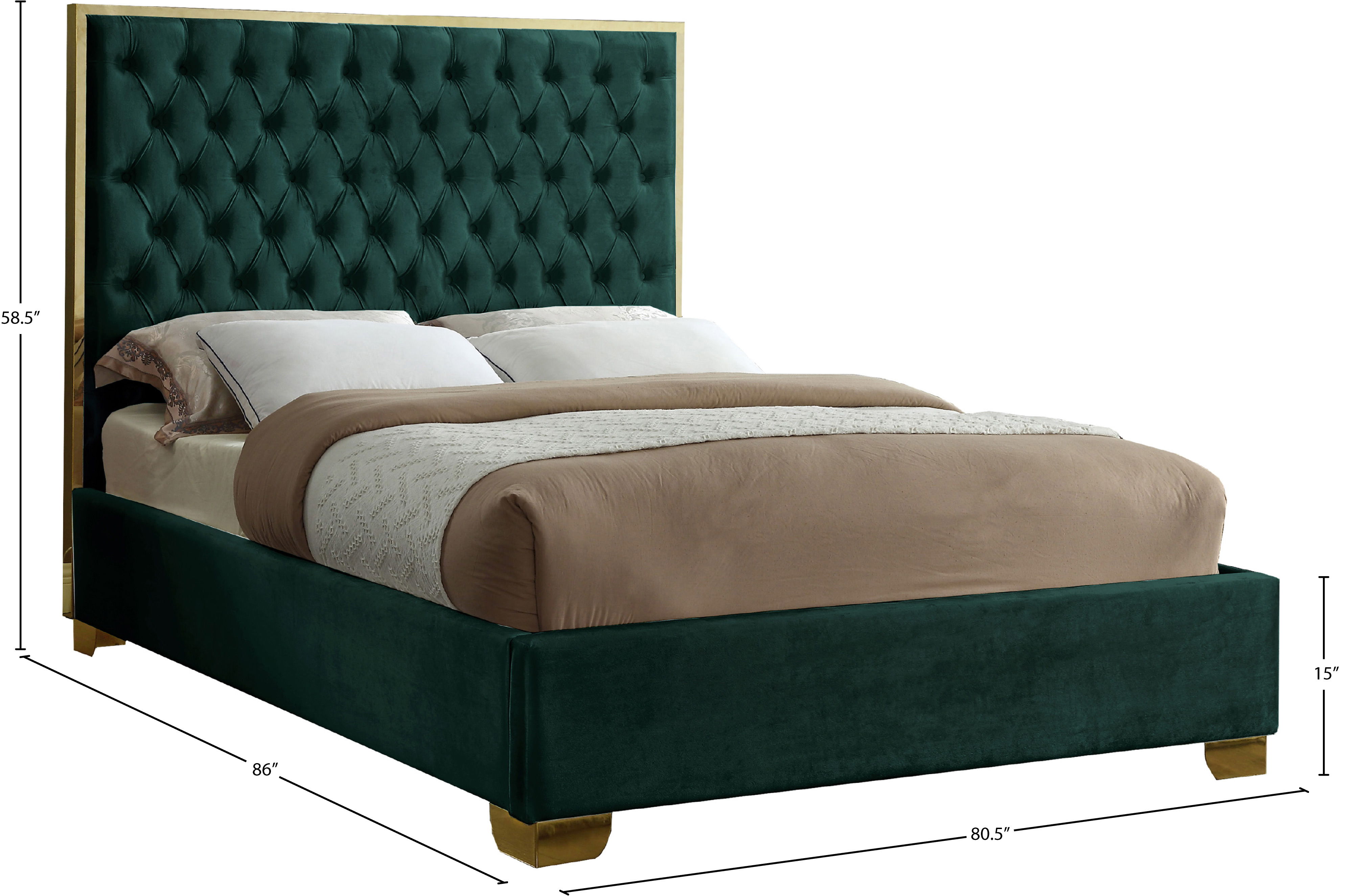 Lana - King Bed - Green