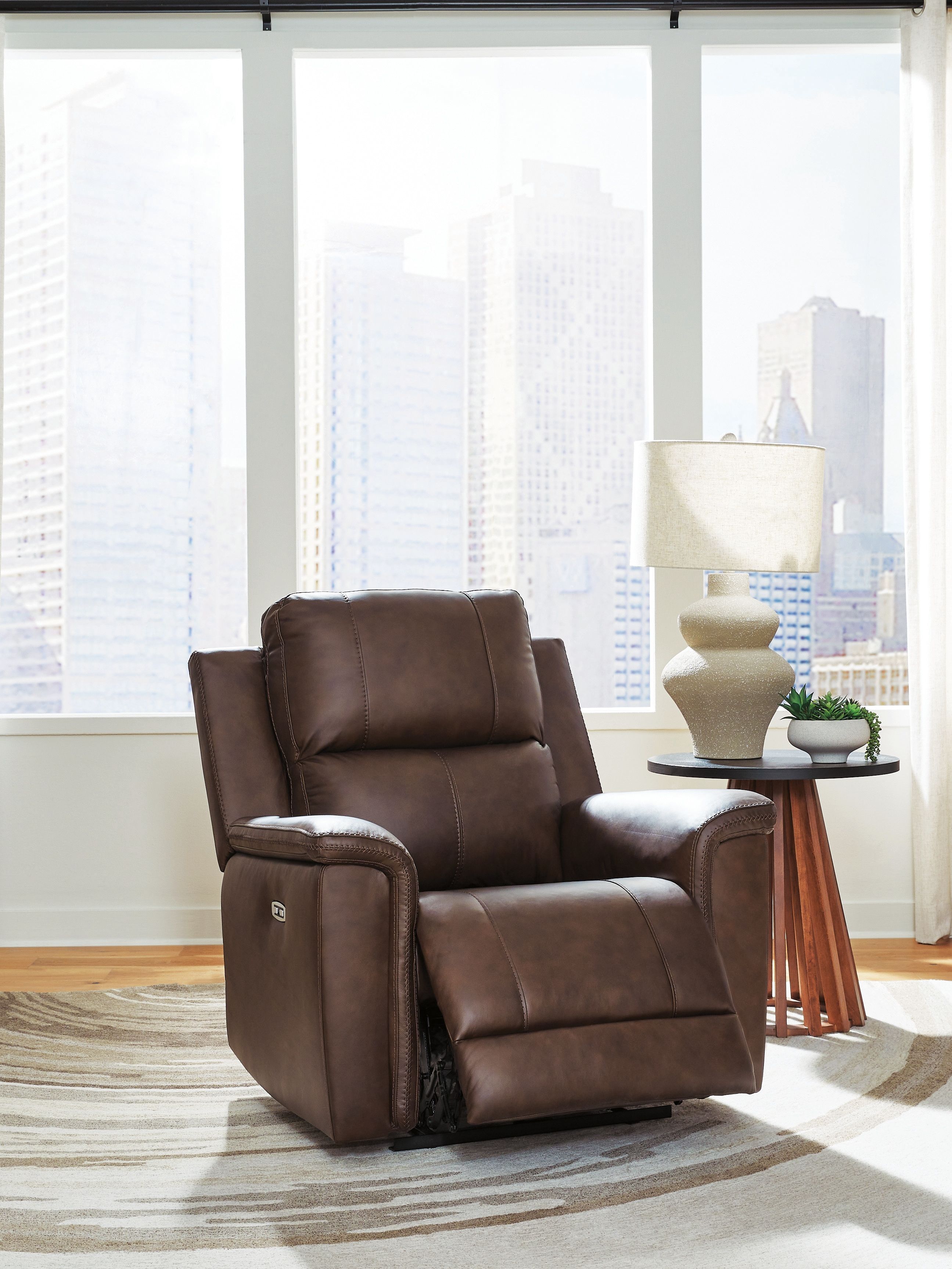 Ashley Furniture Bleckley - Power Recliner With Adjustable Headrest - Espresso - Image 8