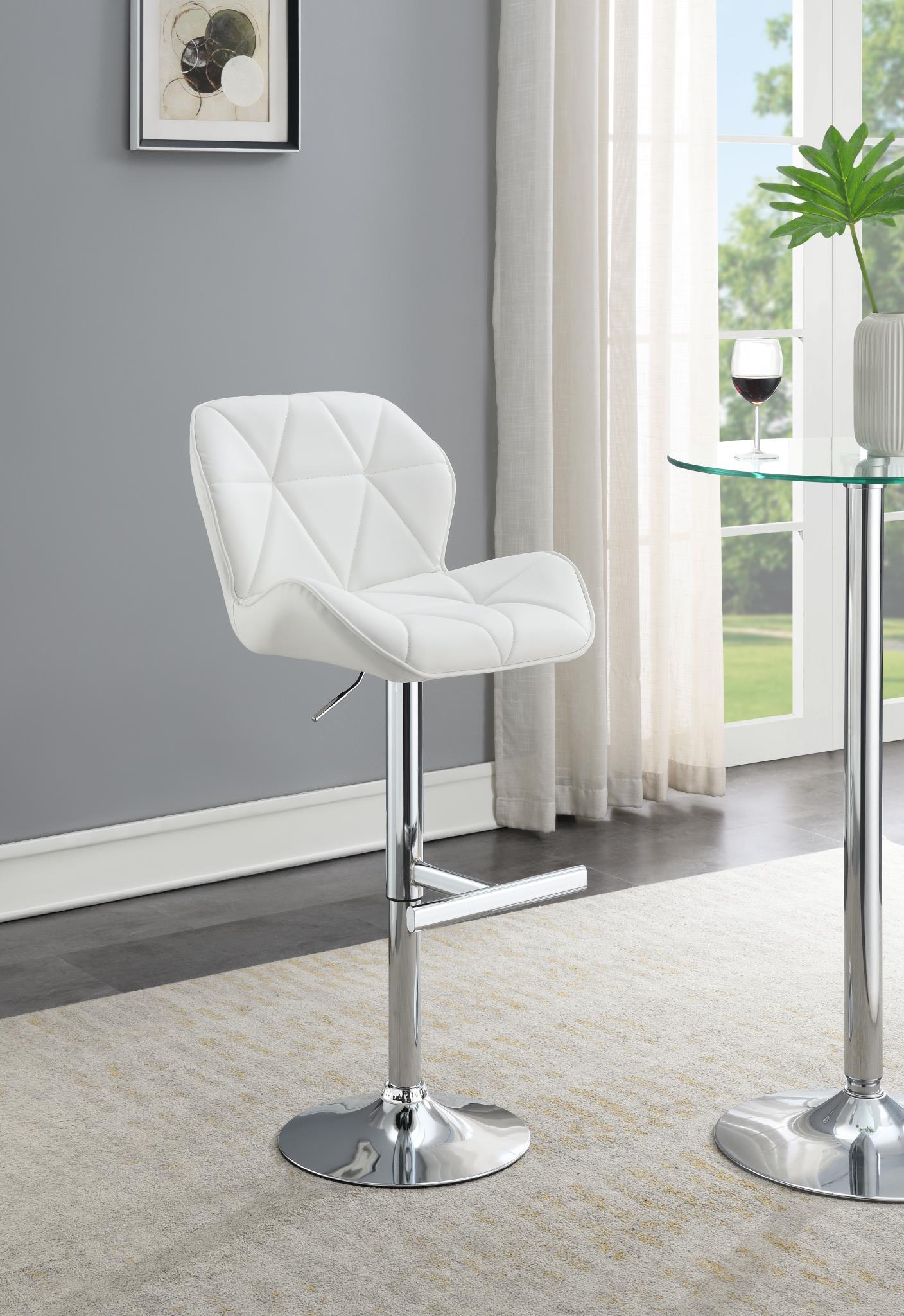 ST130 - Faux Leather Bar Stool (Set of 2) - White