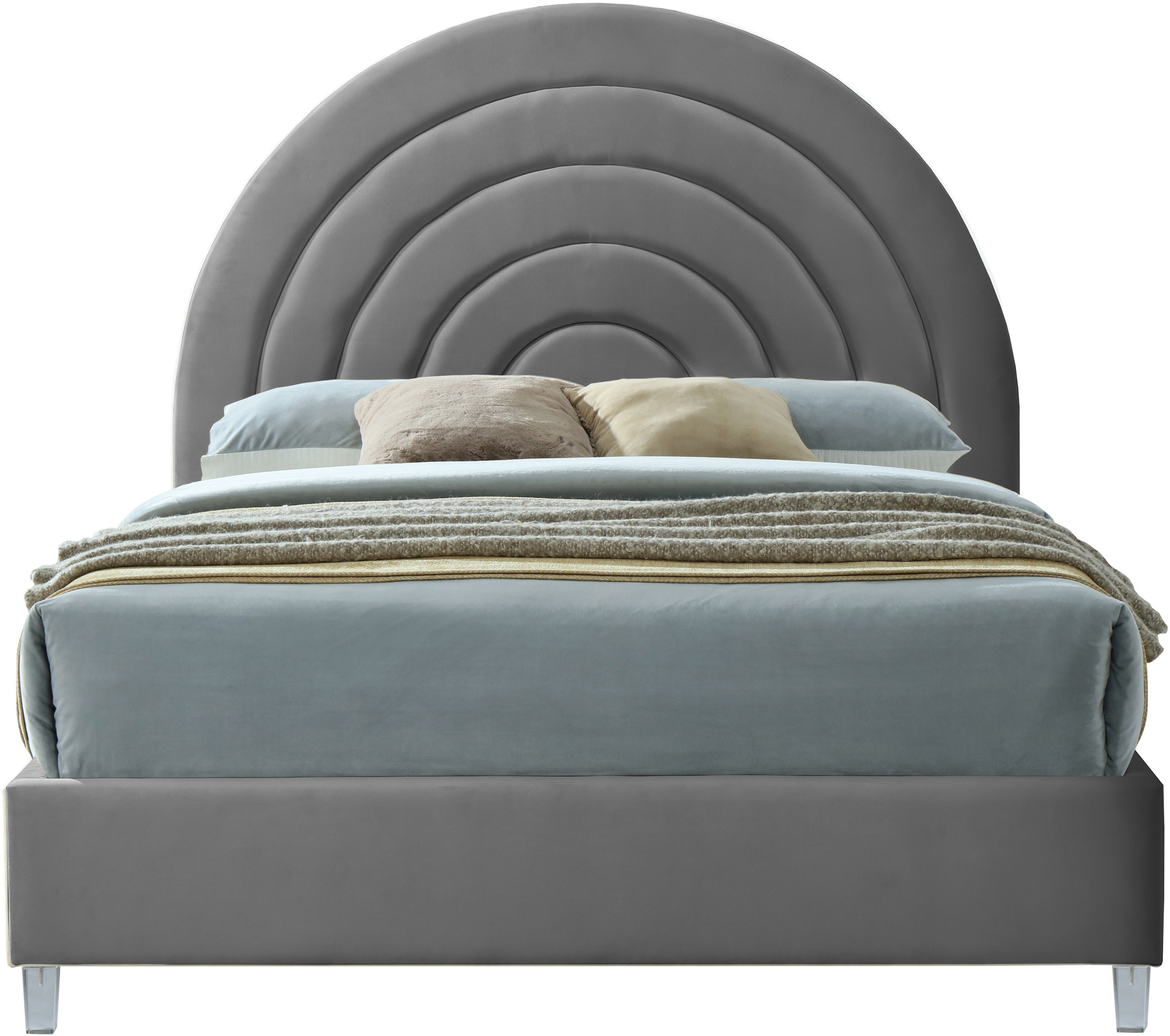 Rainbow - King Bed - Gray