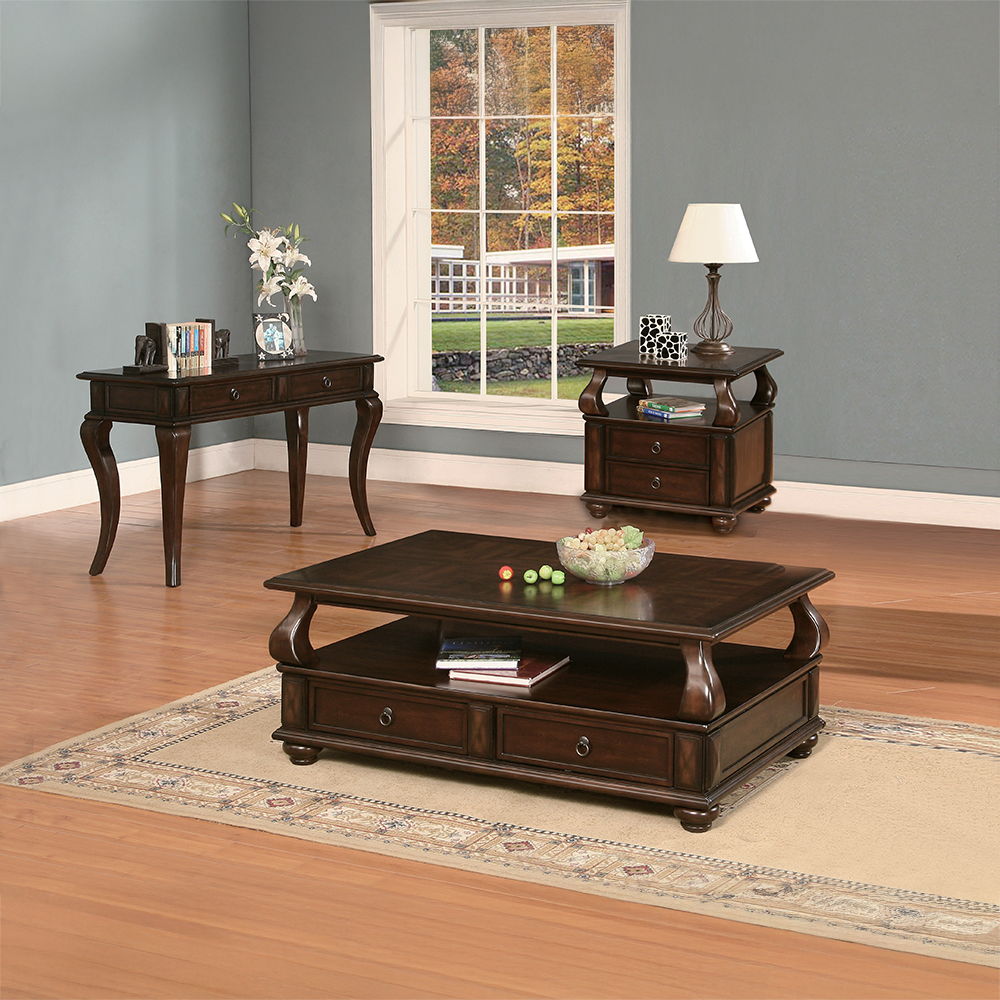 Amado - End Table - Walnut, dark brown, view 8