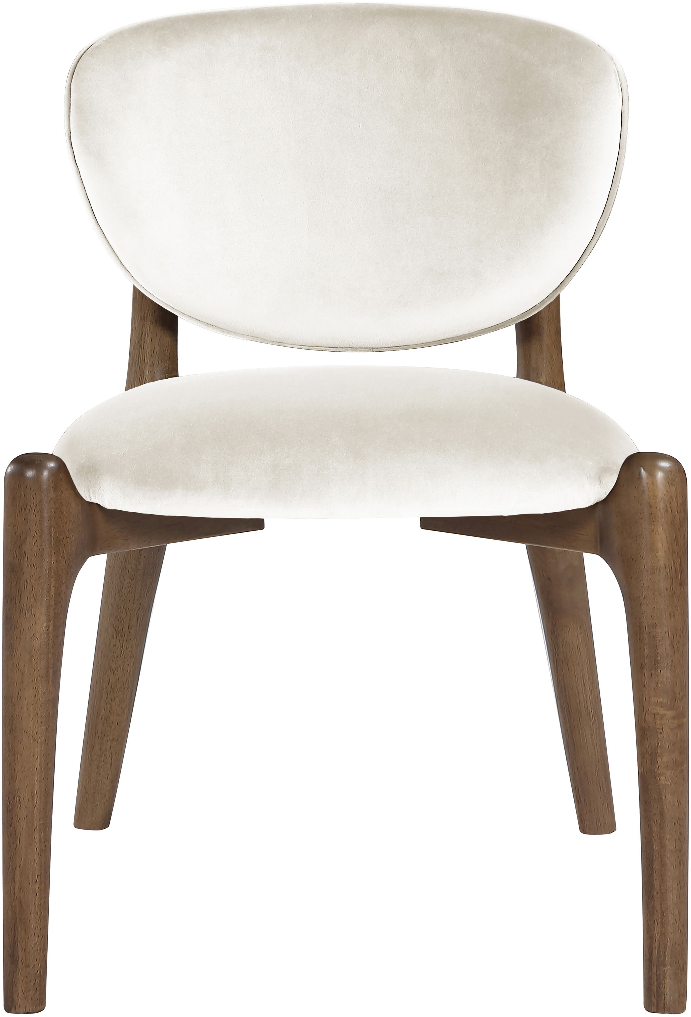 Velora - Upholstered Dining Chair (Set of 2) - Cream / Brown