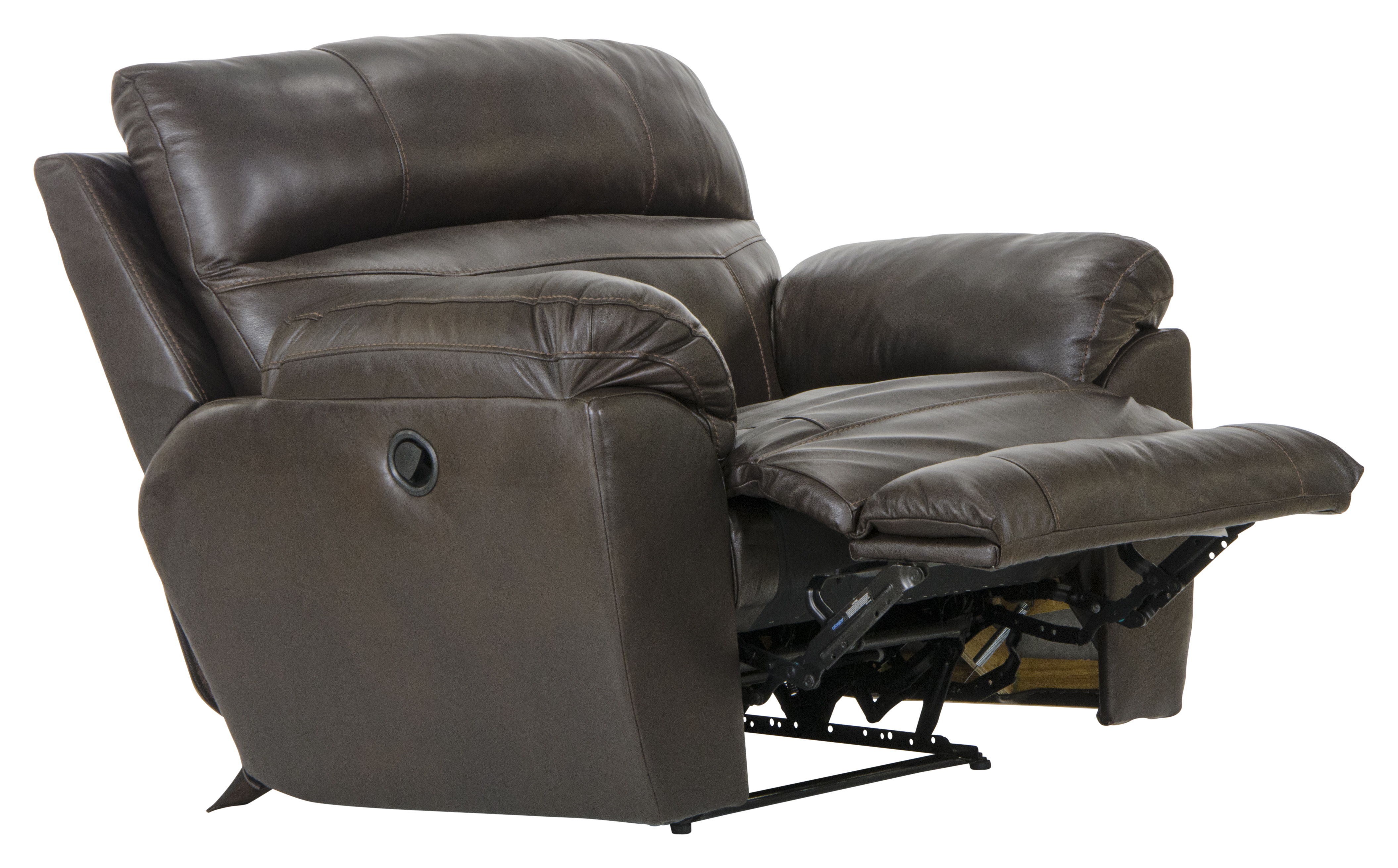 Costa - Top Grain Italian Leather Lay Flat Recliner - Chocolate