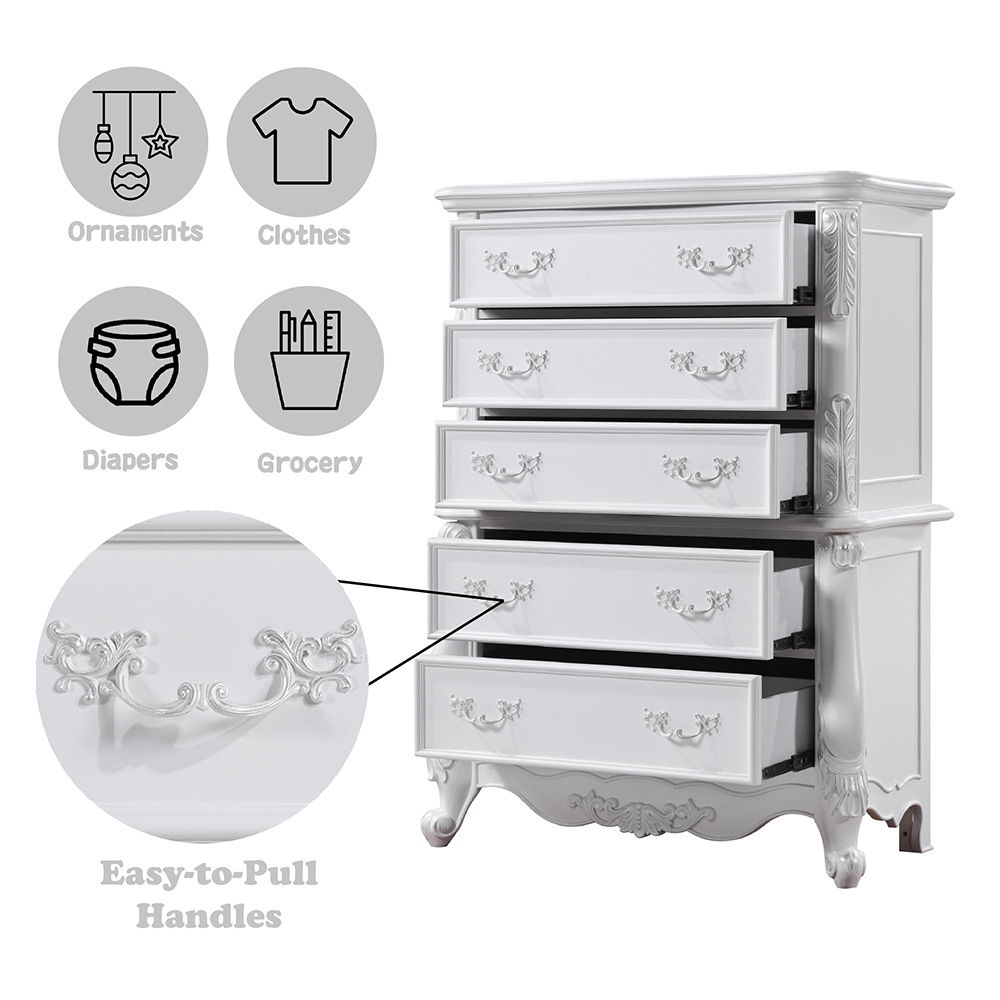 Latisha - Chest - White, dark brown, view 7