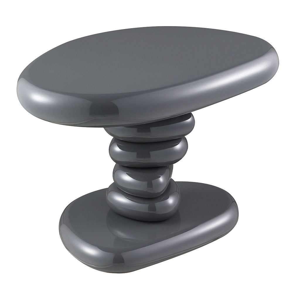 Charlene - End Table - Gray High Gloss, dark gray, view 2
