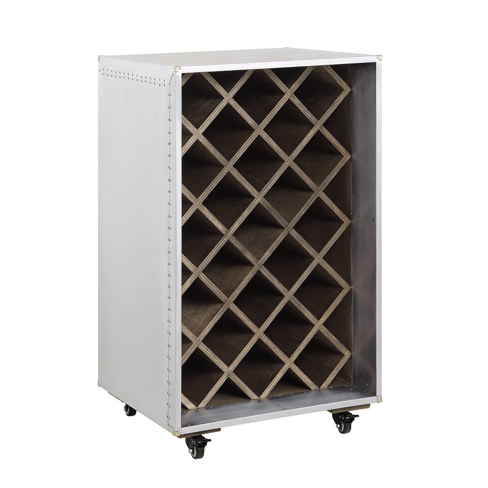 Raini - Wine Cabinet - Aluminum, dark gray, view 2