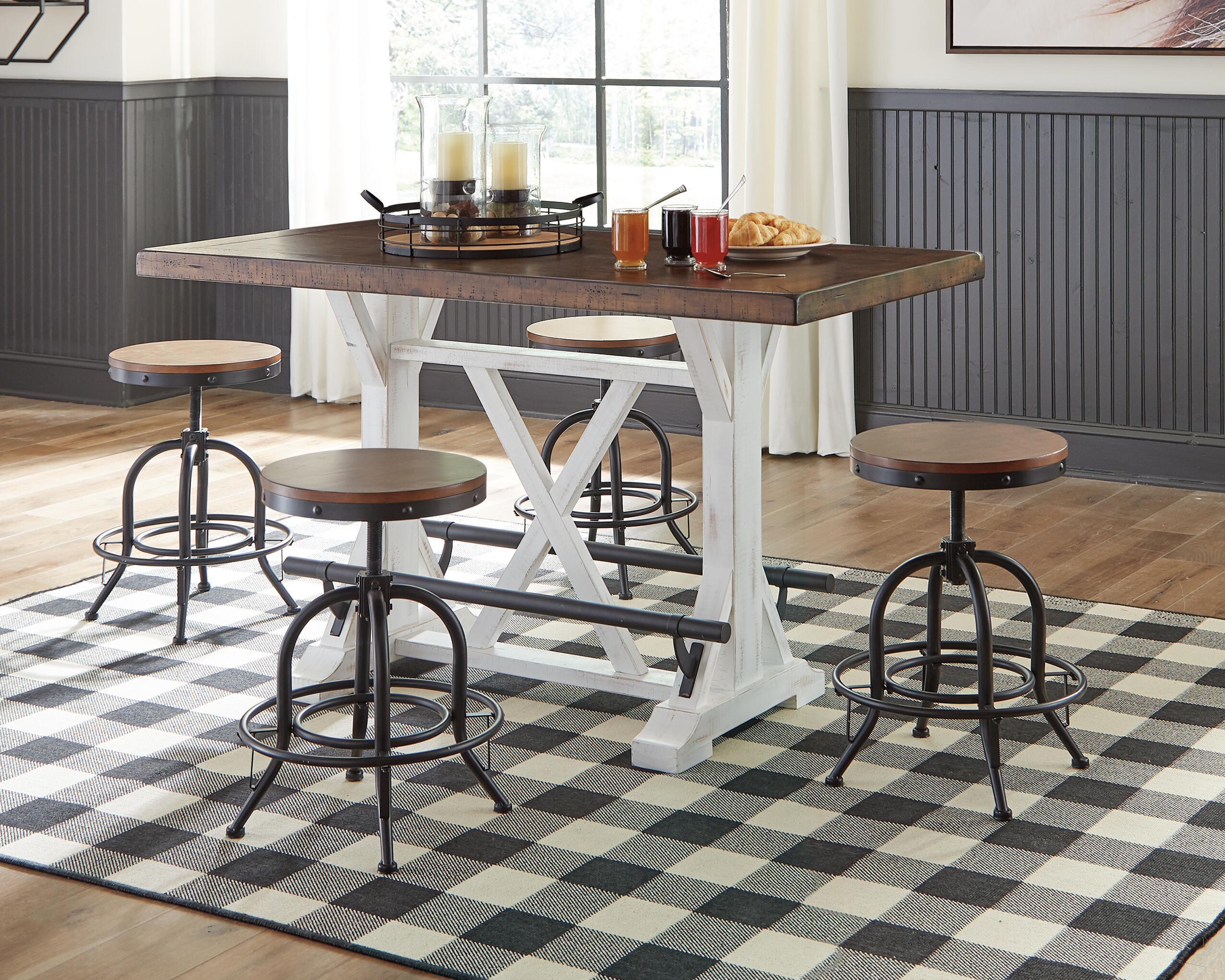 Ashley Furniture Valebeck - Rectangular Dining Room Counter Table - White / Brown - Image 2
