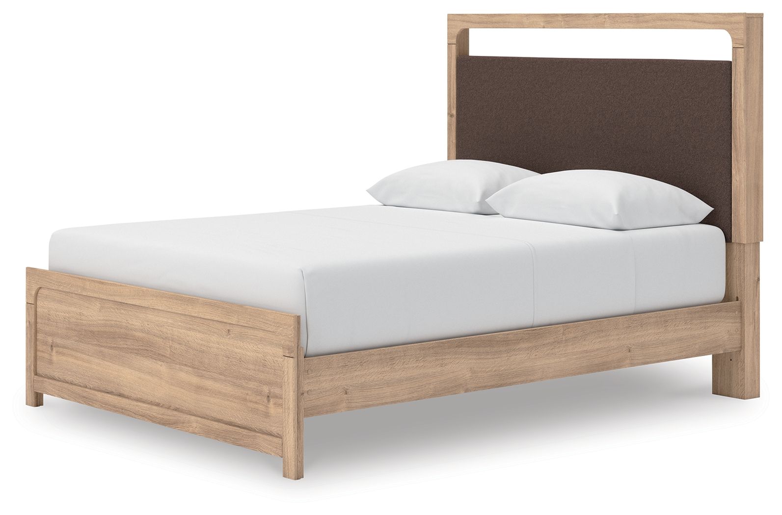 Ashley Furniture Kinlanni - Queen Upholstered Platform Bed - Tan - Image 5
