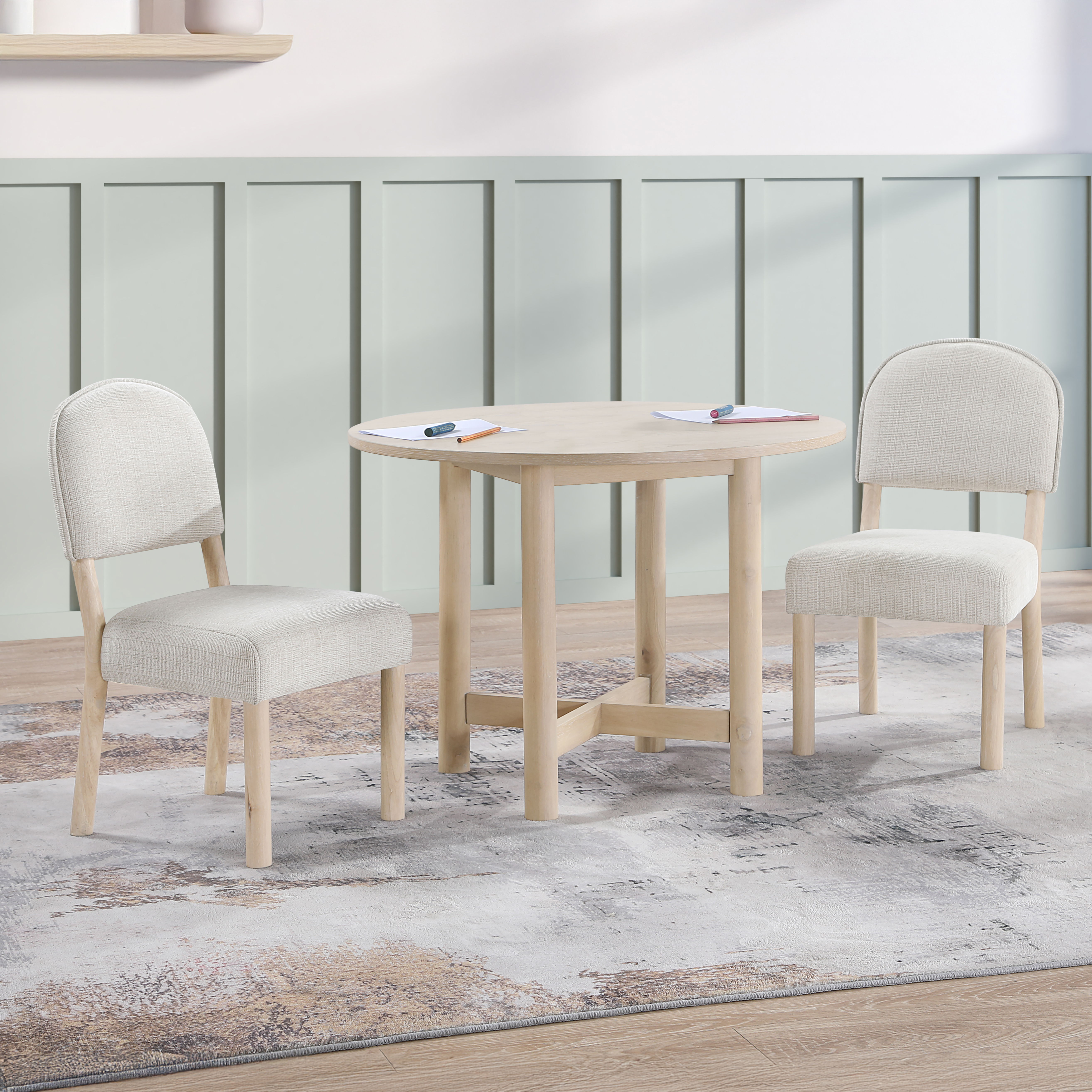 Gabby - 3 Piece Kids Dining Set - Beige / Light Brown