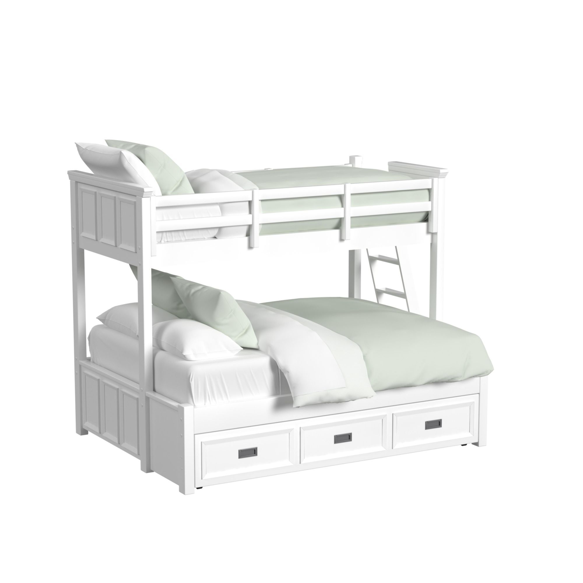 Twin Over Full Bunk With Ladder And Trundle