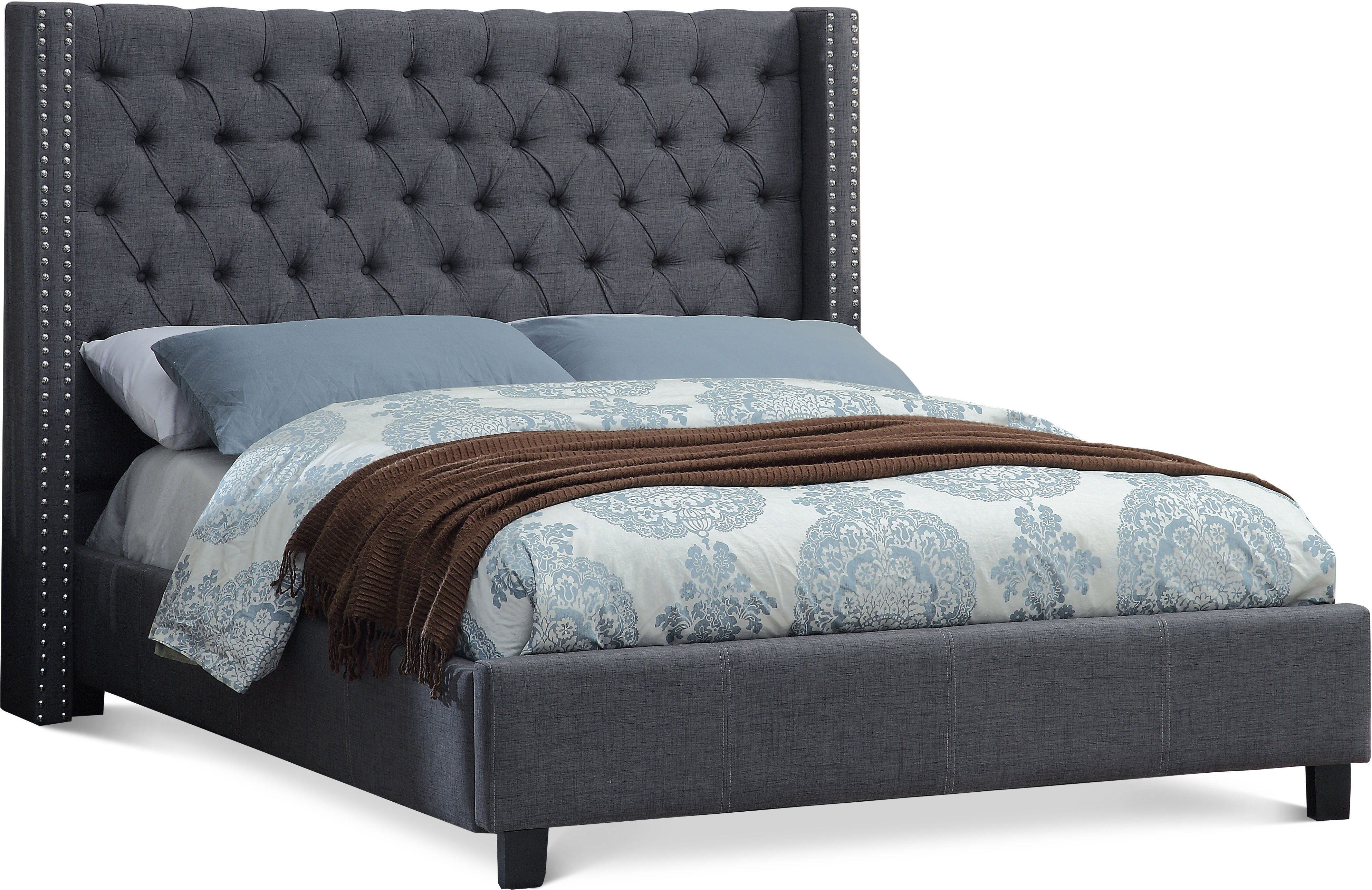 Ashton - Queen Bed - Gray