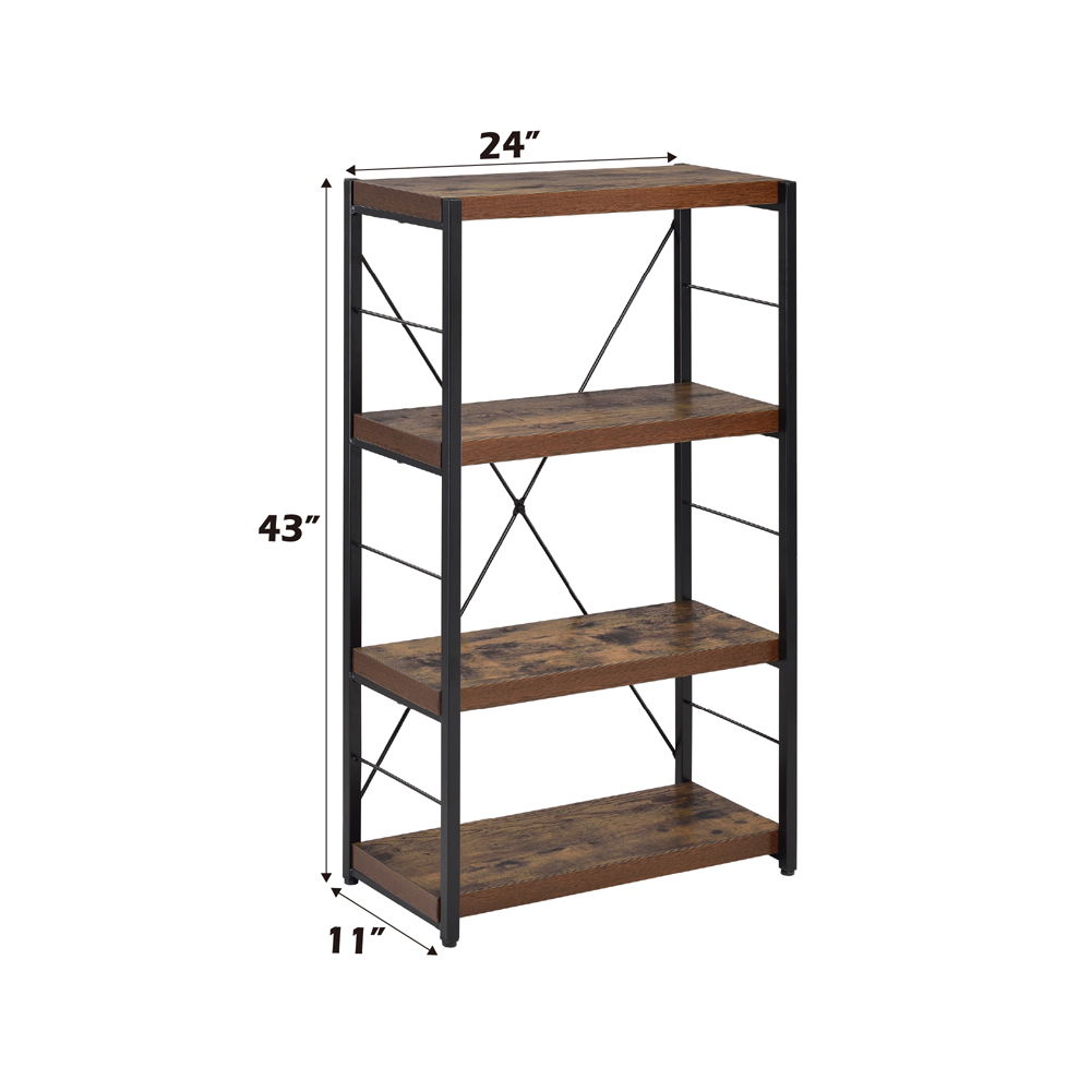 Bob - Bookshelf - Weathered Oak & Black, light brown, view 5