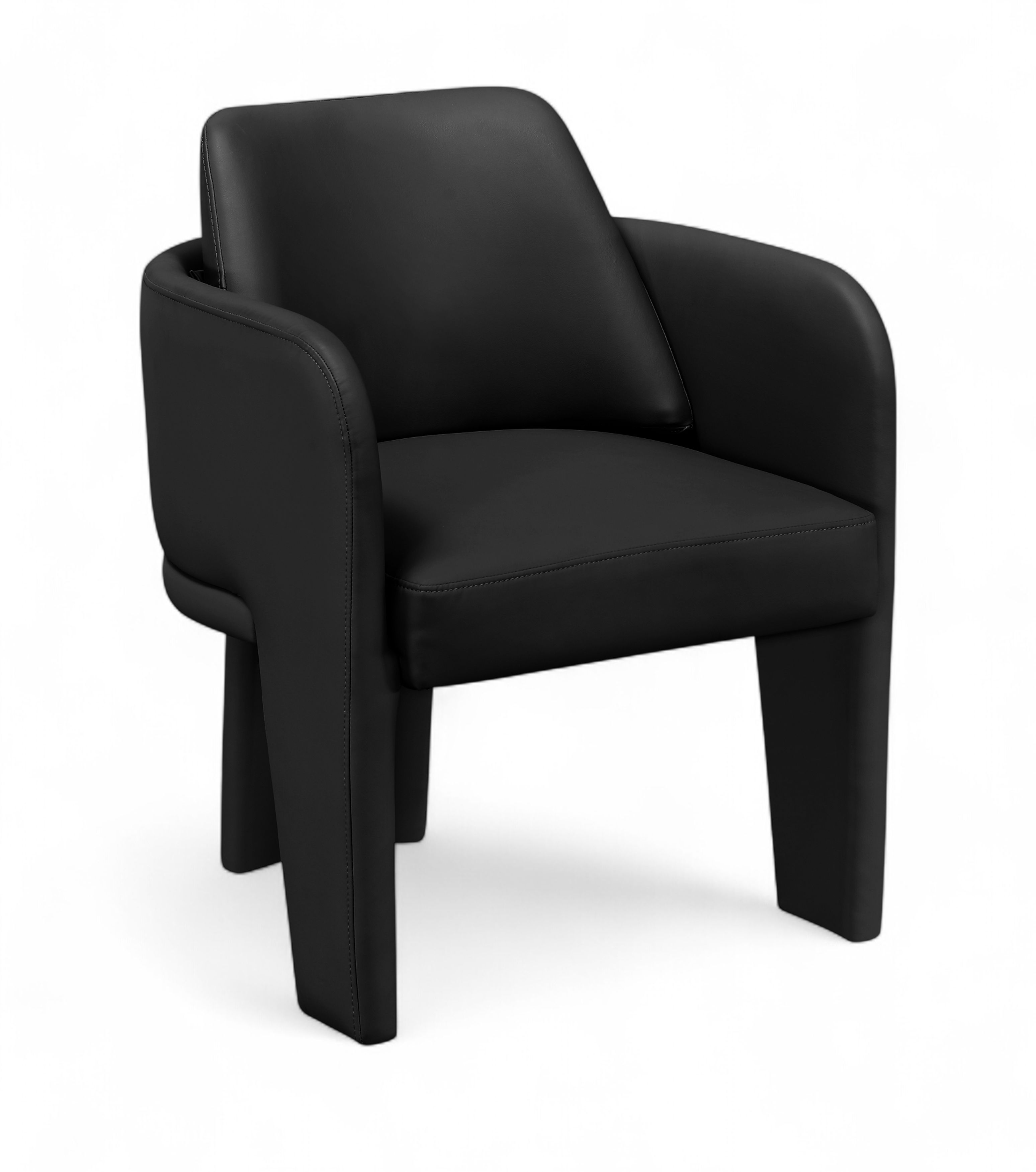 Vanda - Vegan Leather Upholstered Dining Chair - Black