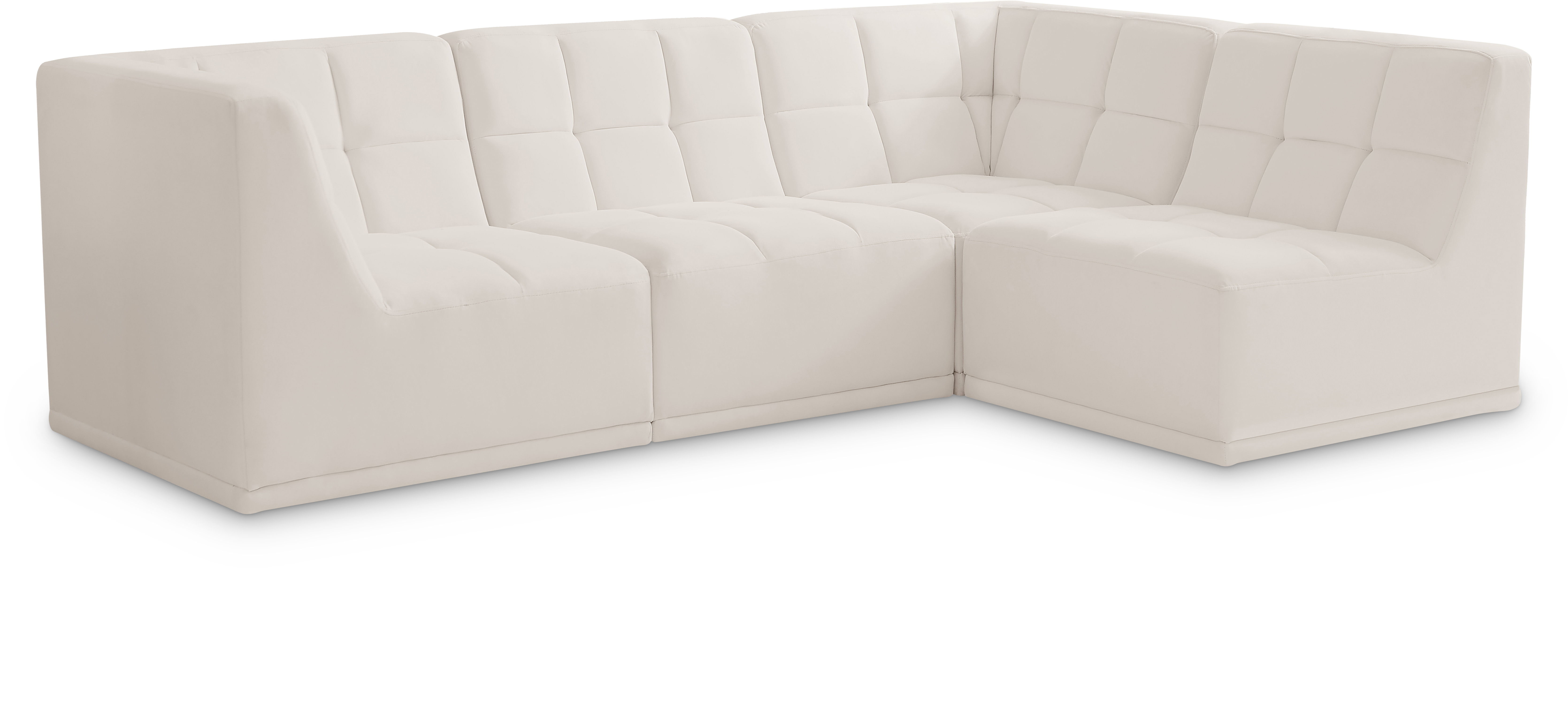 Relax - 4 Piece Modular Sectional - Cream