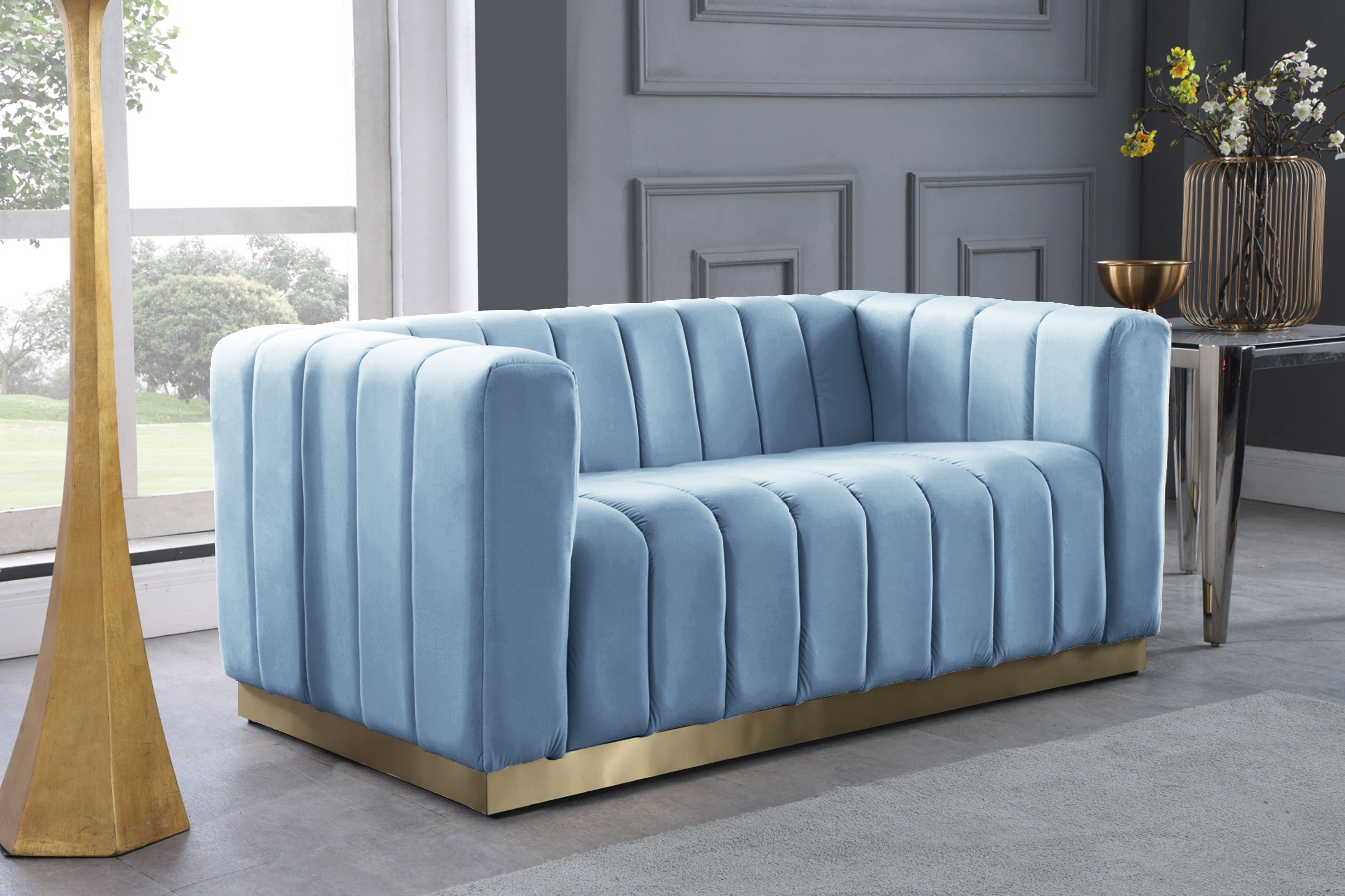 Marlon - Loveseat - Sky Blue