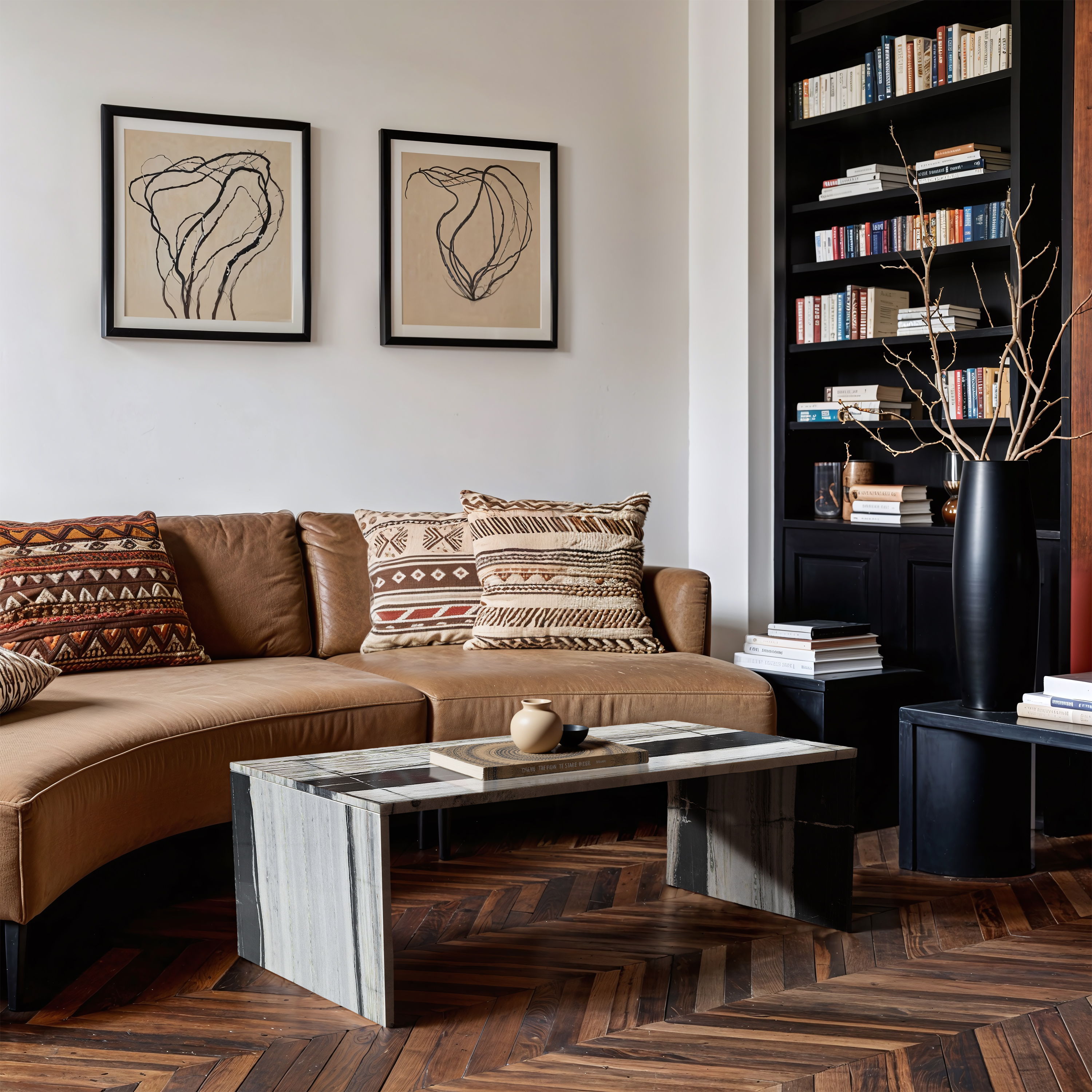 Vernazza - Marble Coffee Table - Panda