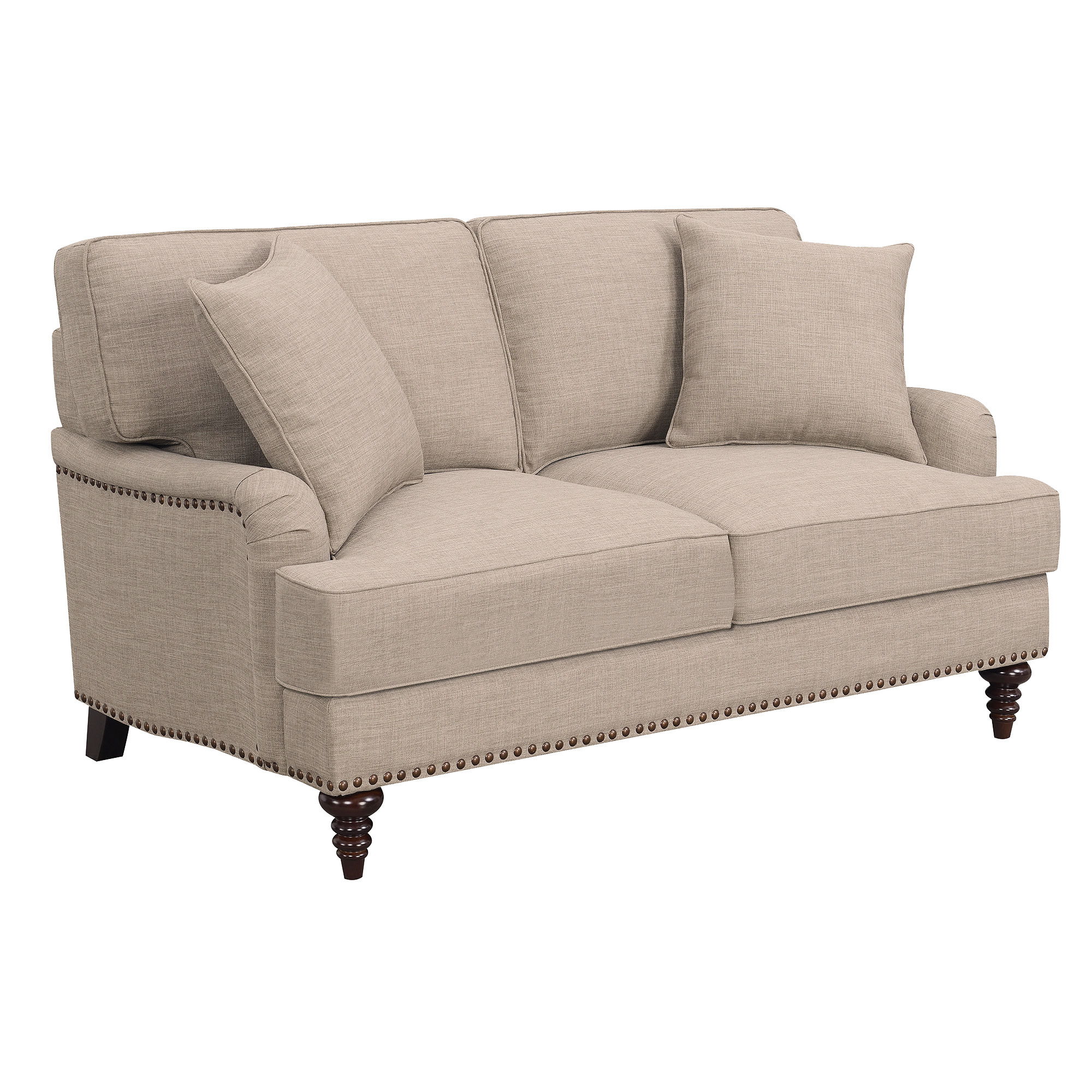 Abby Loveseat W/Pillows in Heirloom Smoke / Pewter