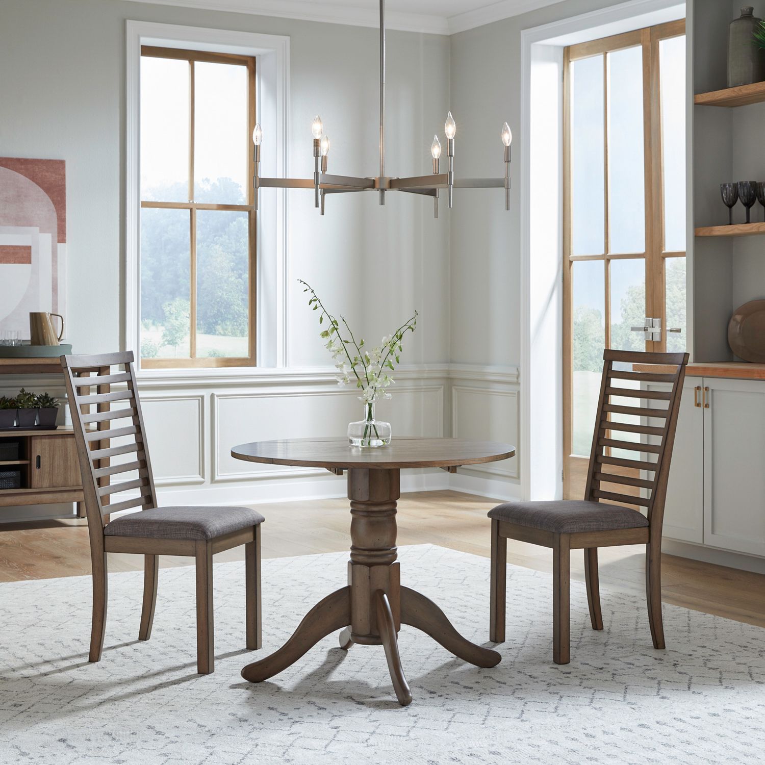 Liberty Furniture Brook Bay - 3 Piece Drop Leaf Set - Brown