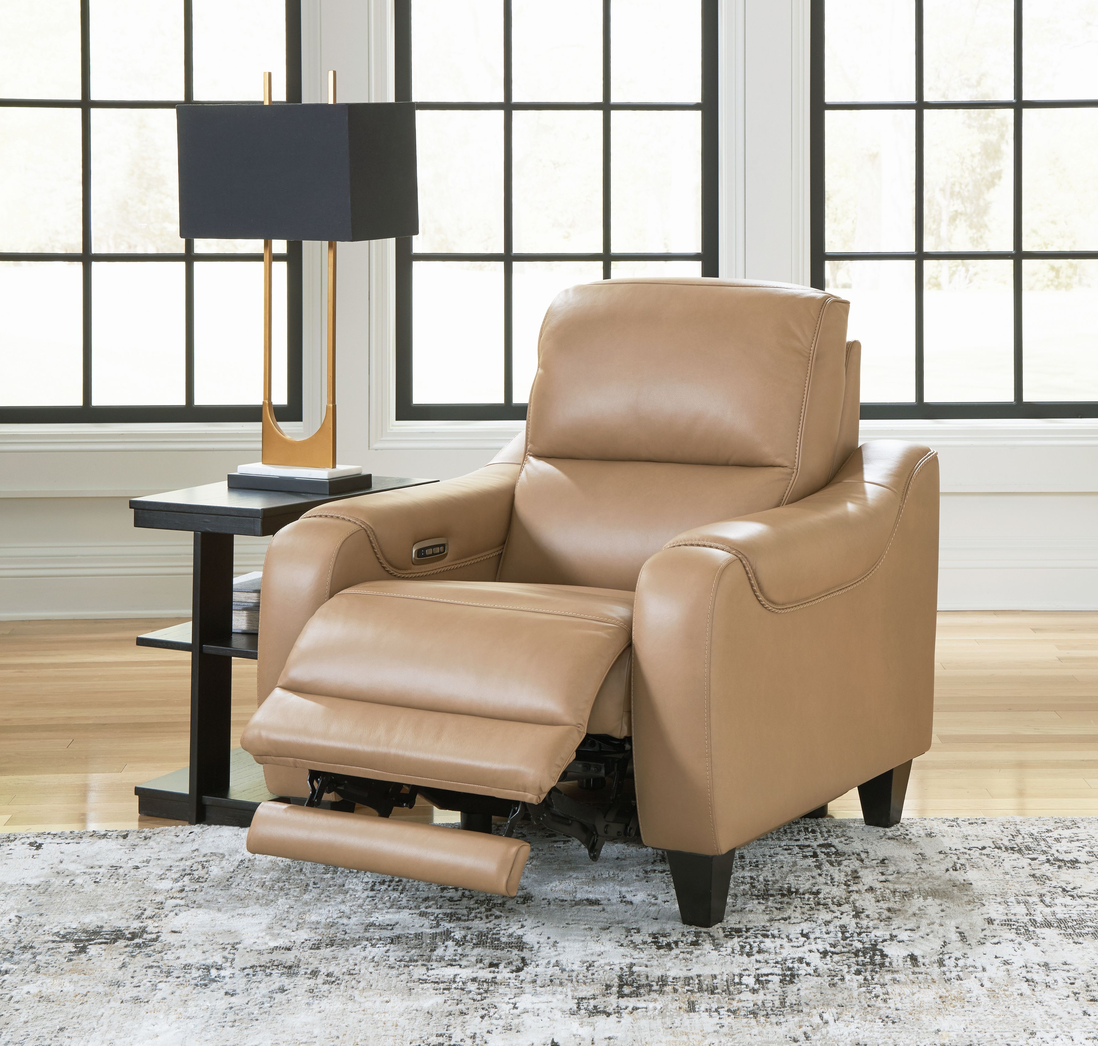 Ashley Furniture Mosswell - Power Recliner With Adj Headrest - Toffee - Image 8