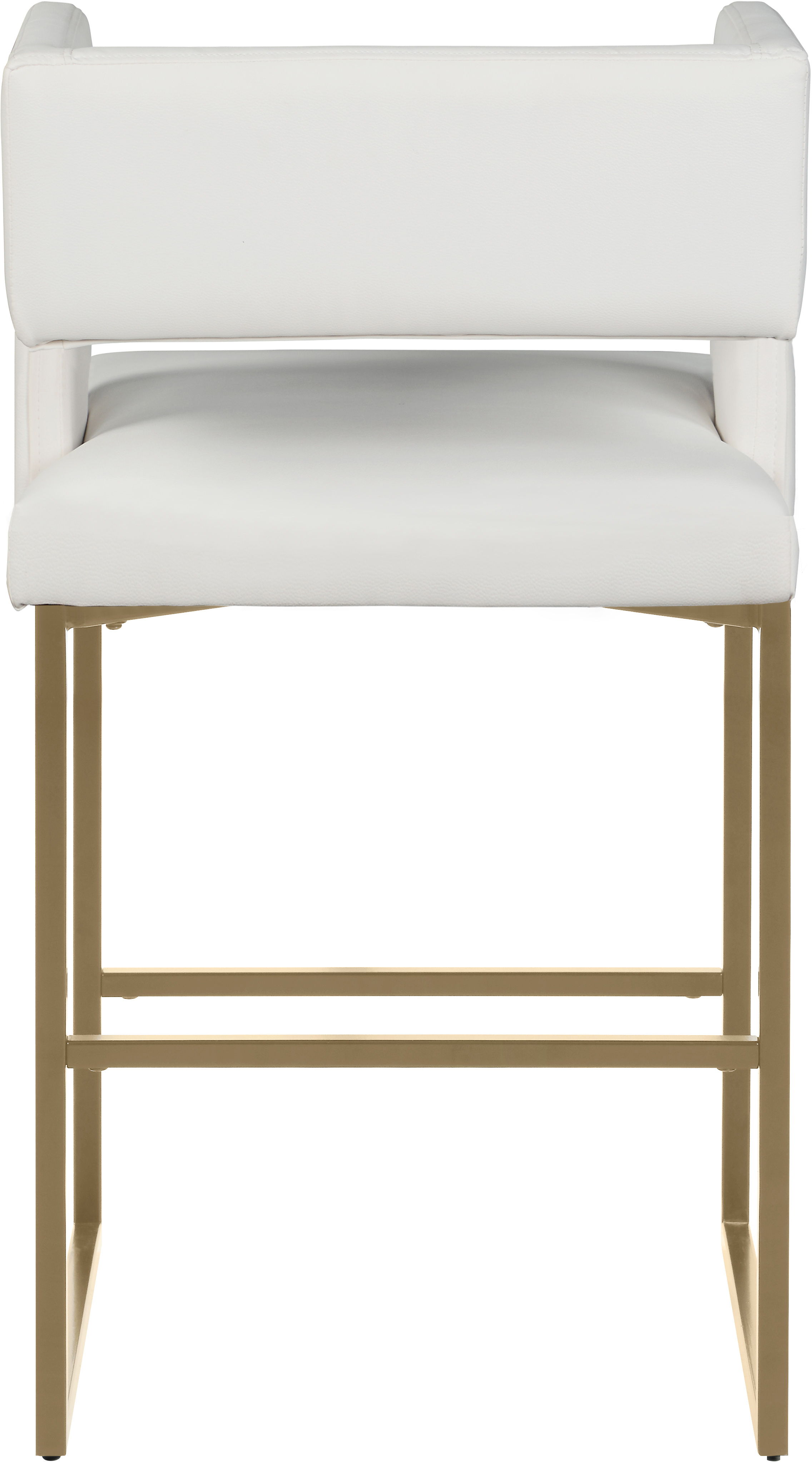 Caleb - Faux Leather Counter Stool (Set of 2) - White