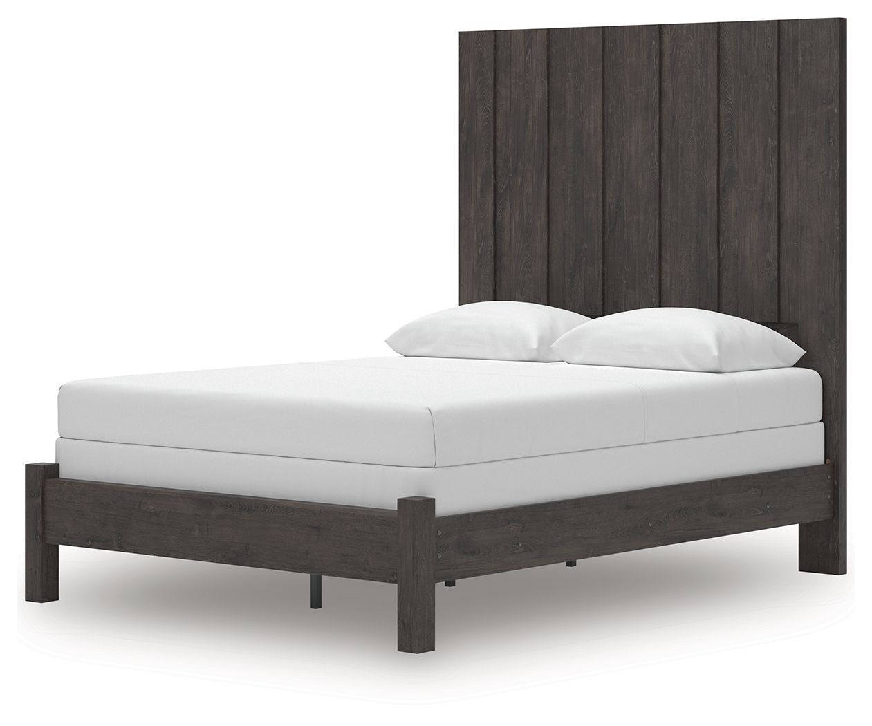 Fraluna - Queen Panel Bed - Charcoal