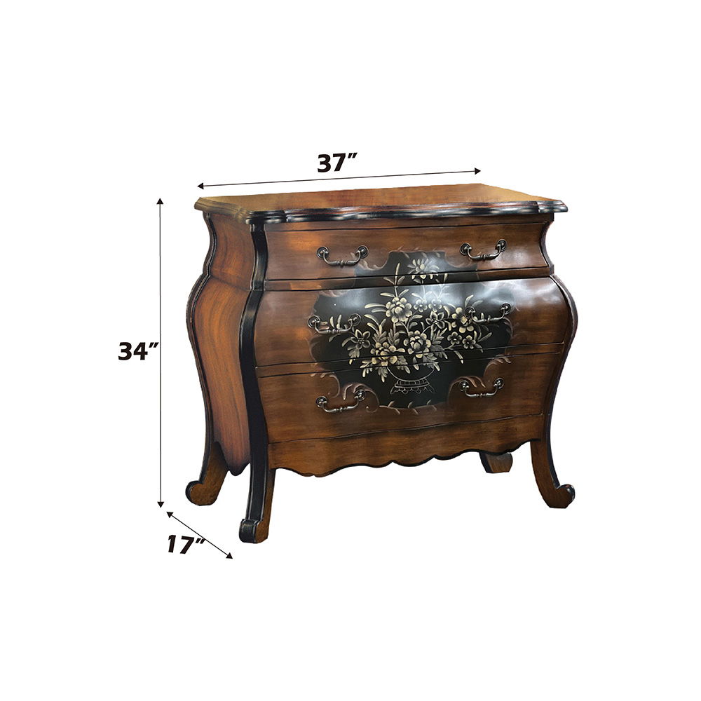 Roma - 37" Chest - Oak & Antique Black, black, view 3