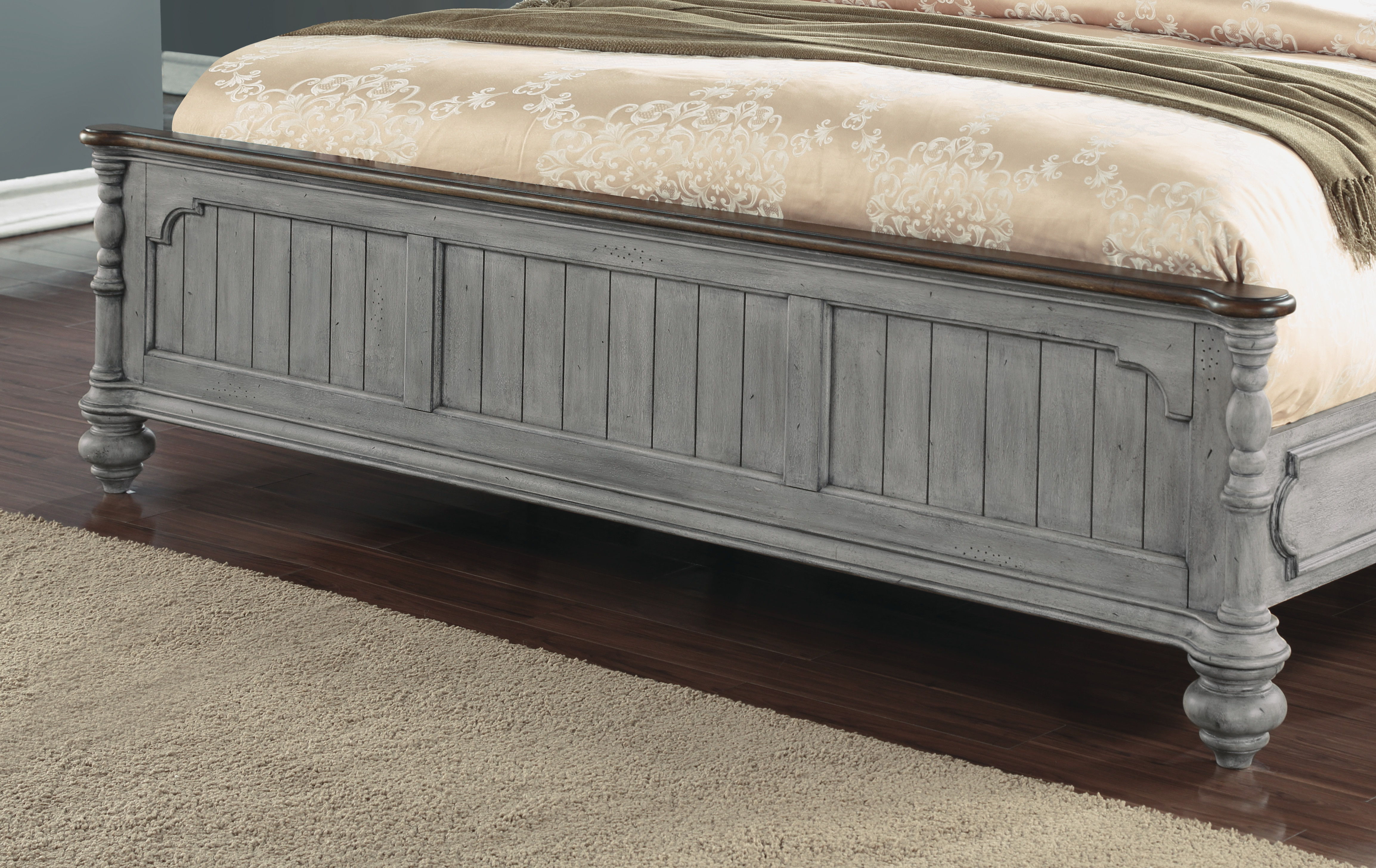 Plymouth - King Poster Bed - Gray, gray, view 7