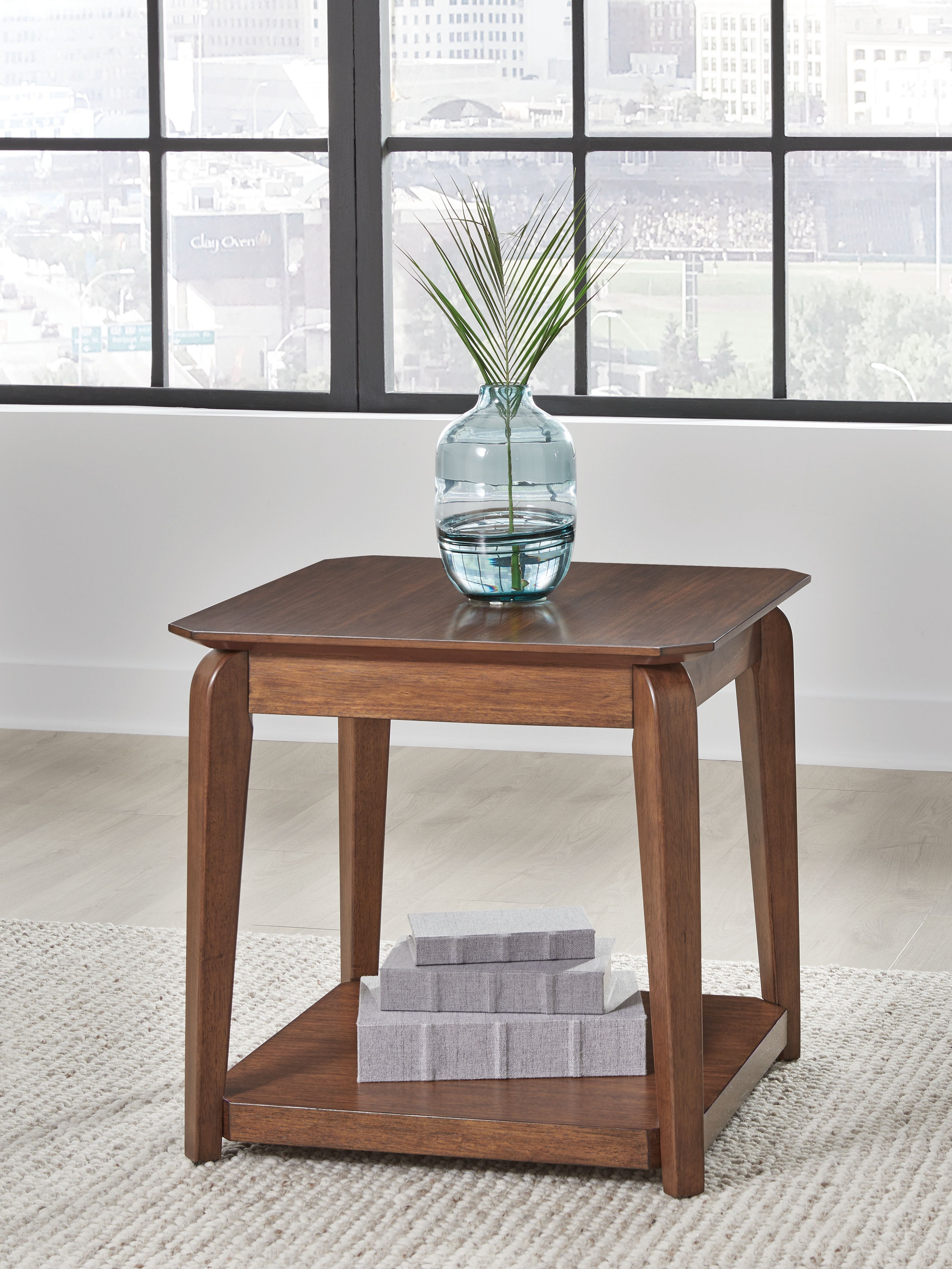 Ashley Furniture Trenmour - Square End Table - Medium Brown - Image 2