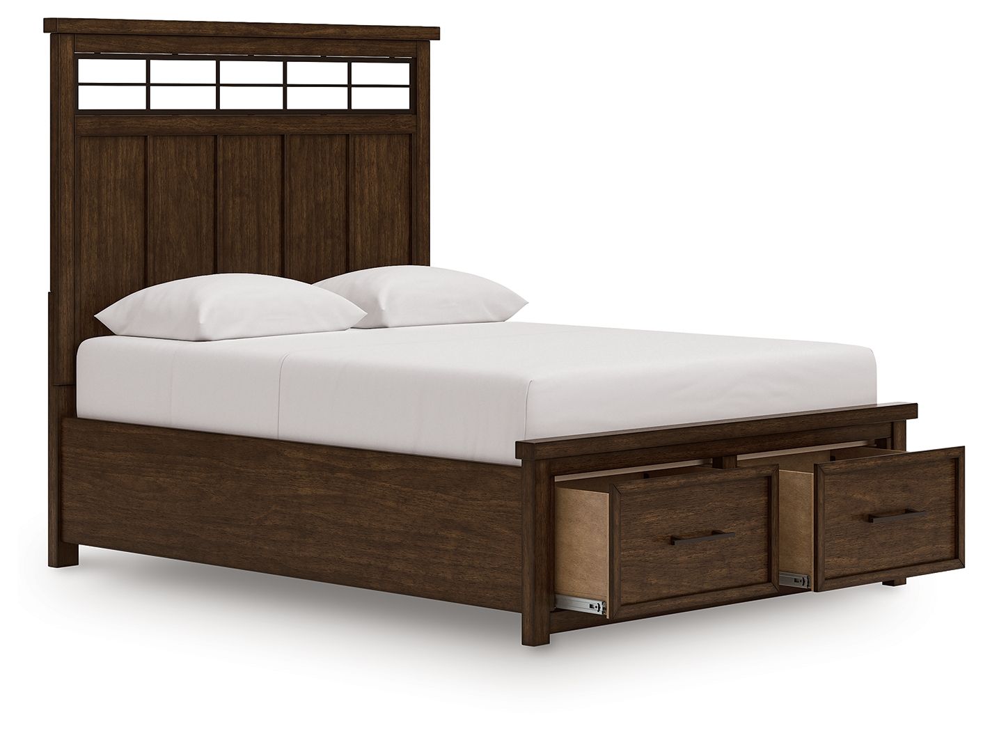 Taffenbrook - Queen Panel Storage Bed - Medium Brown