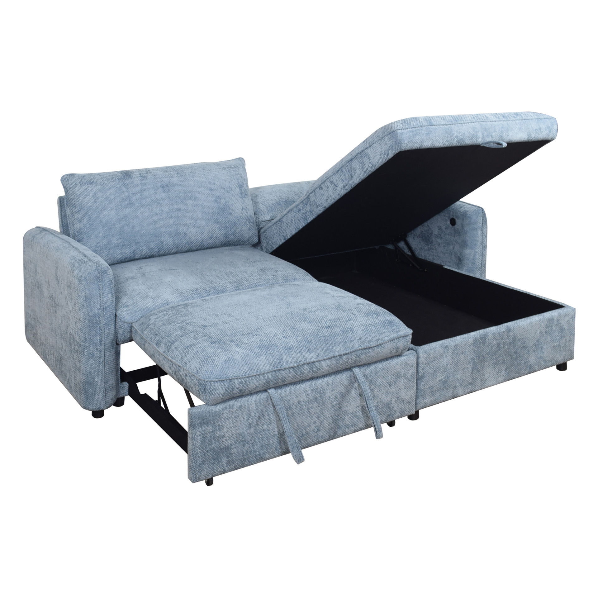 Finn - Loveseat With Pop Up Sleeper - Blue