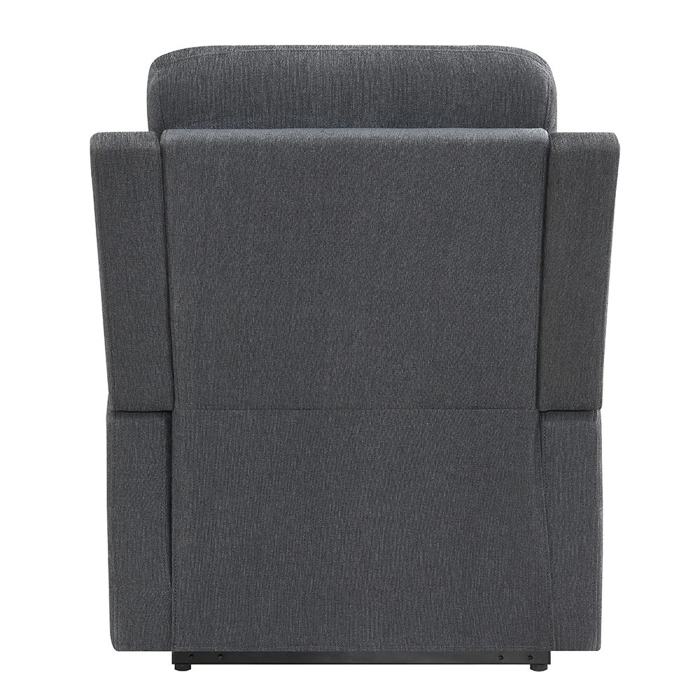 Kayla - Power Recliner With Lift & Heating & Massage - Gray Chenille, dark gray, view 5