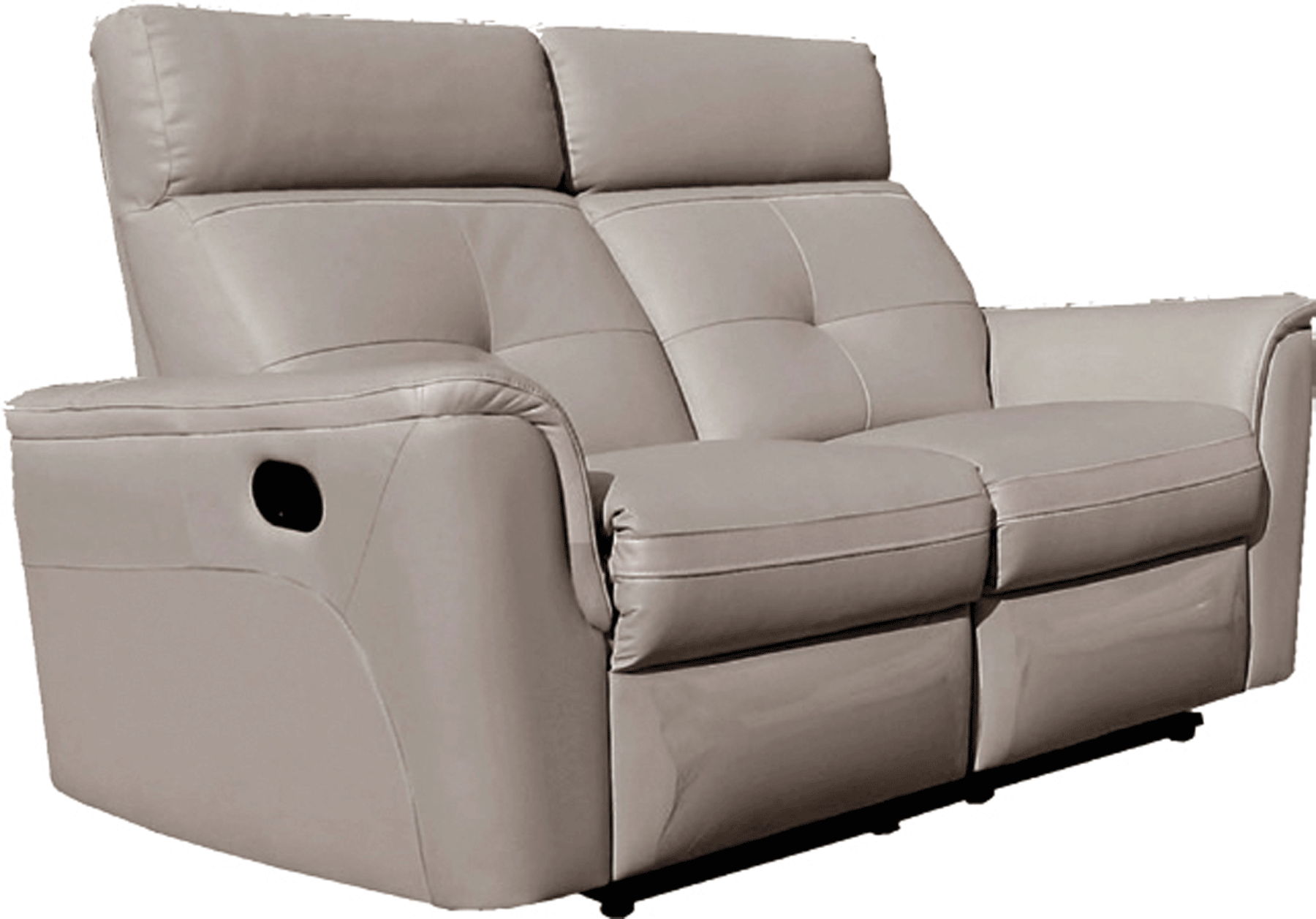 8501 - Loveseat With 2 Manual Recliners - Light Gray