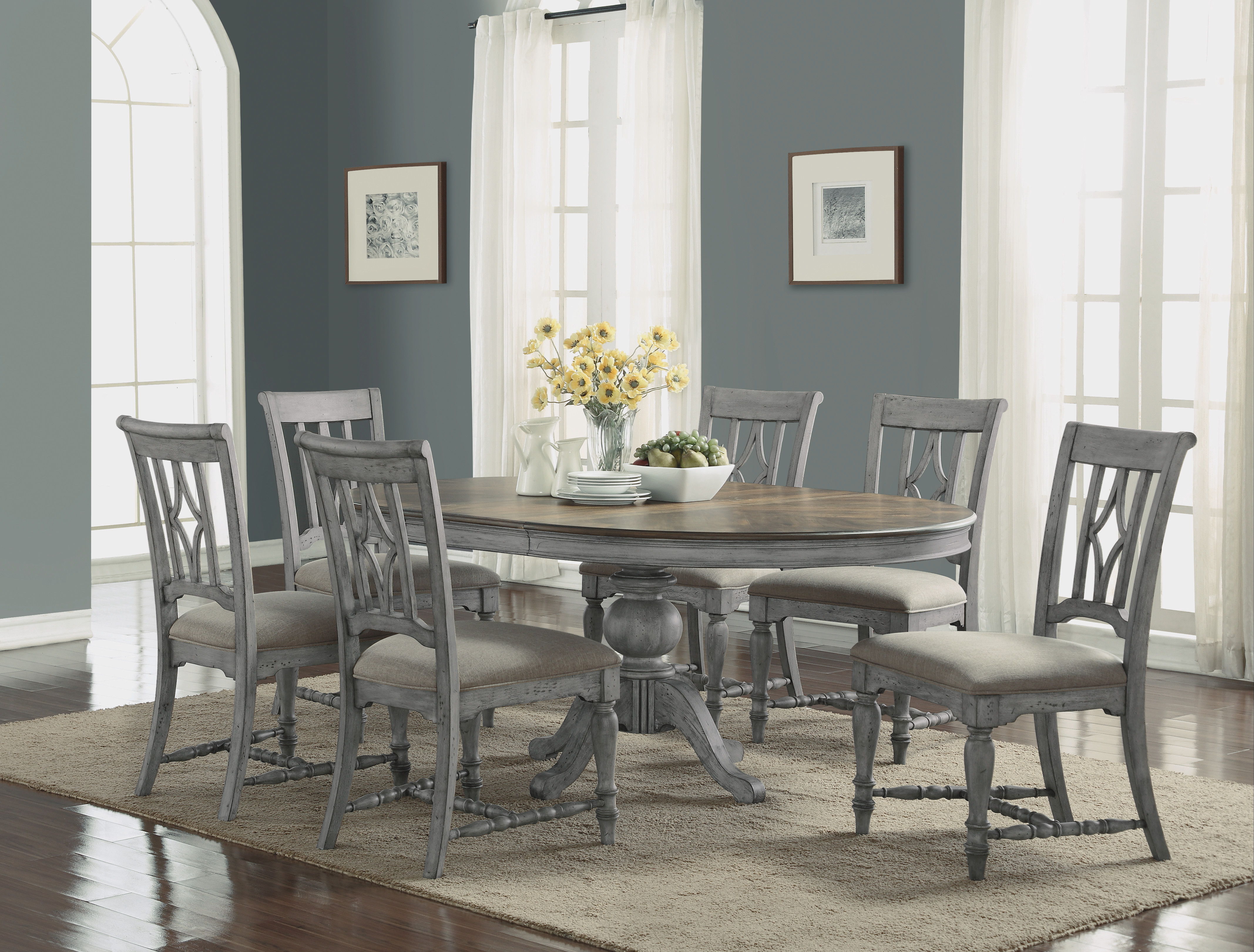 Plymouth - Upholstered Dining Chair (Set of 2) - Gray, gray