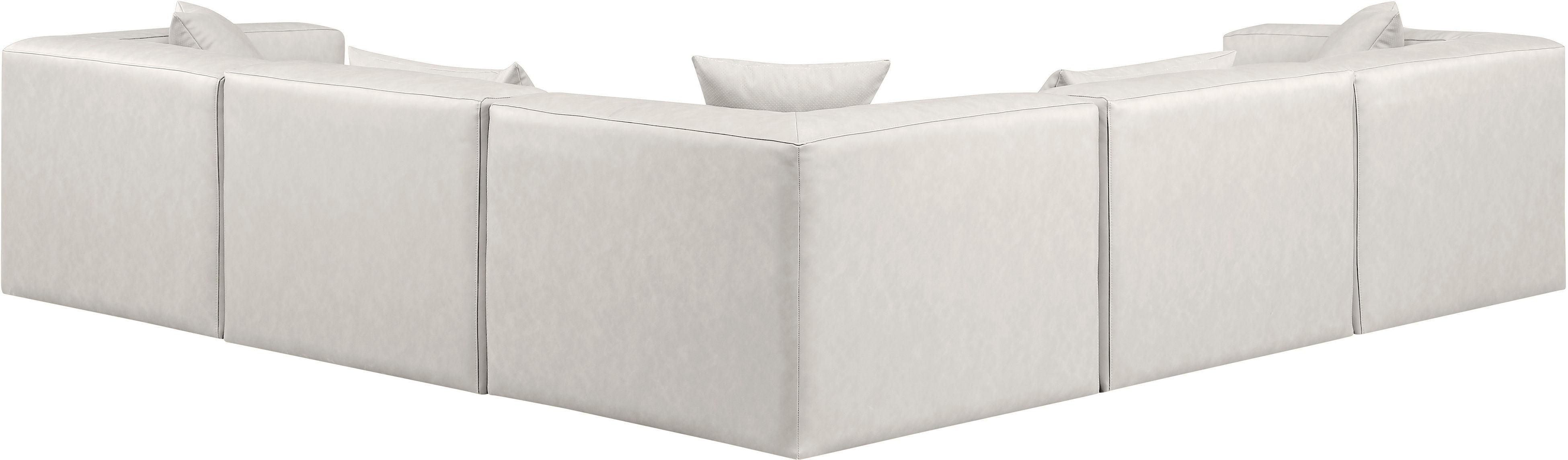 Cube - 5 Piece Modular Corner Sectional - Cream