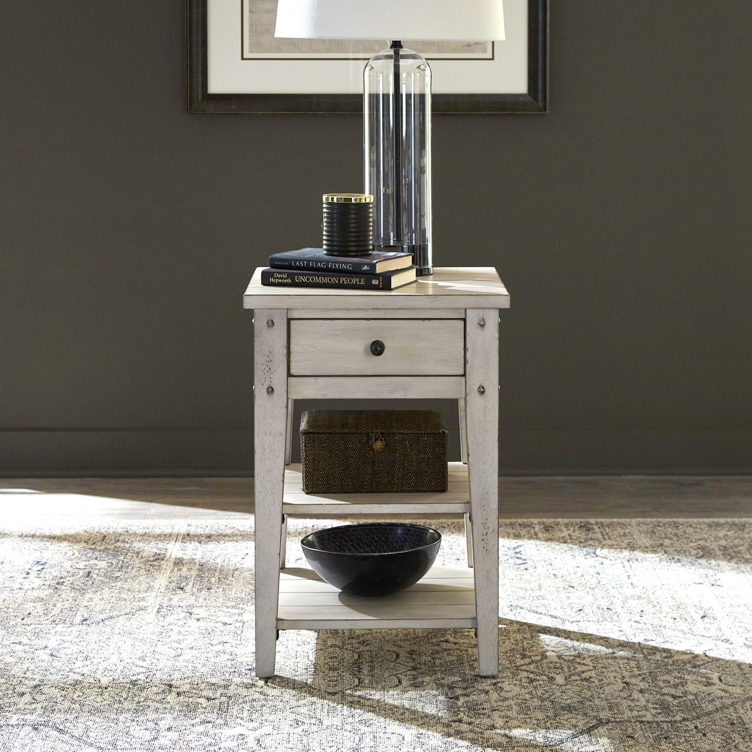 Liberty Furniture Lake House - Chair Side Table - White