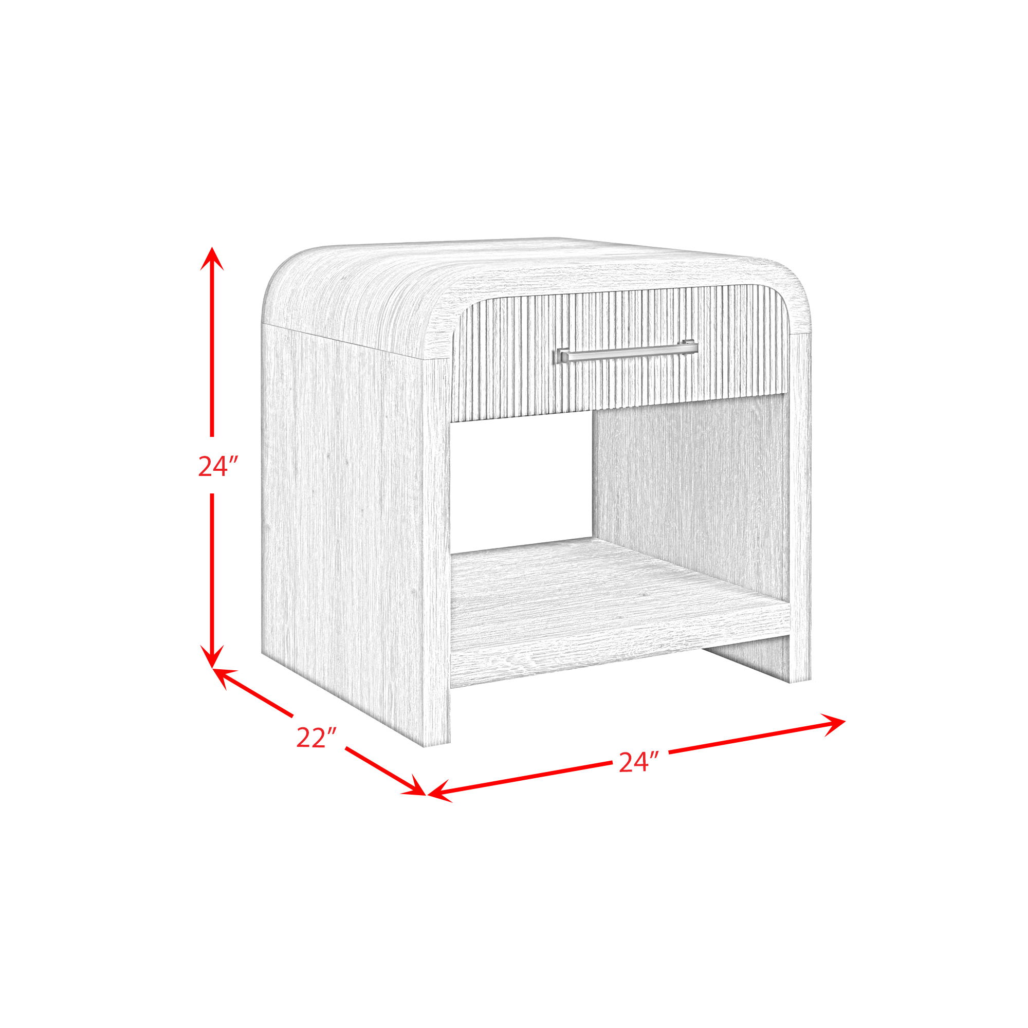 Ridgemont - End Table With USB - Black