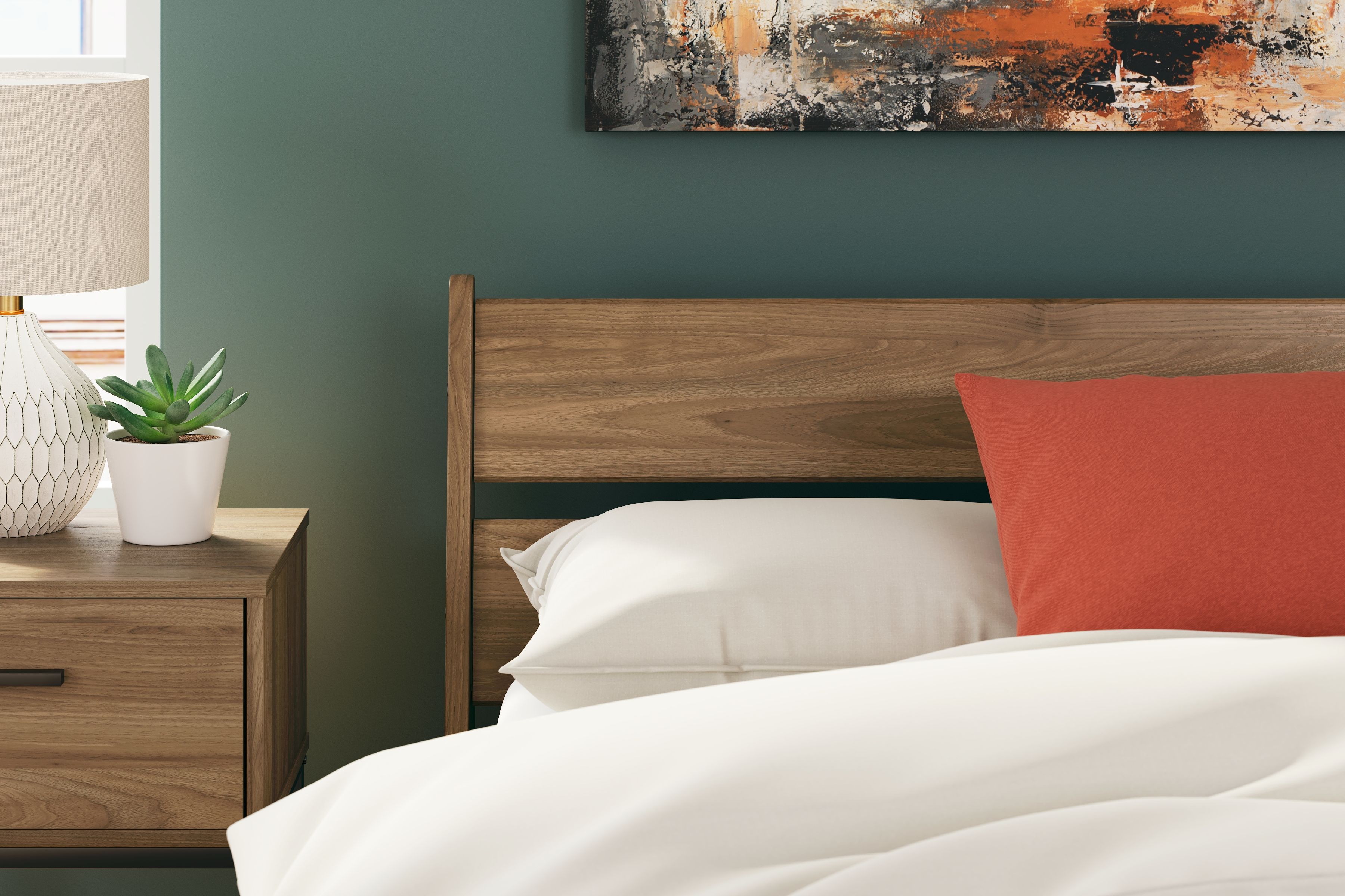 Deanlow – Full Panel Headboard – Honey