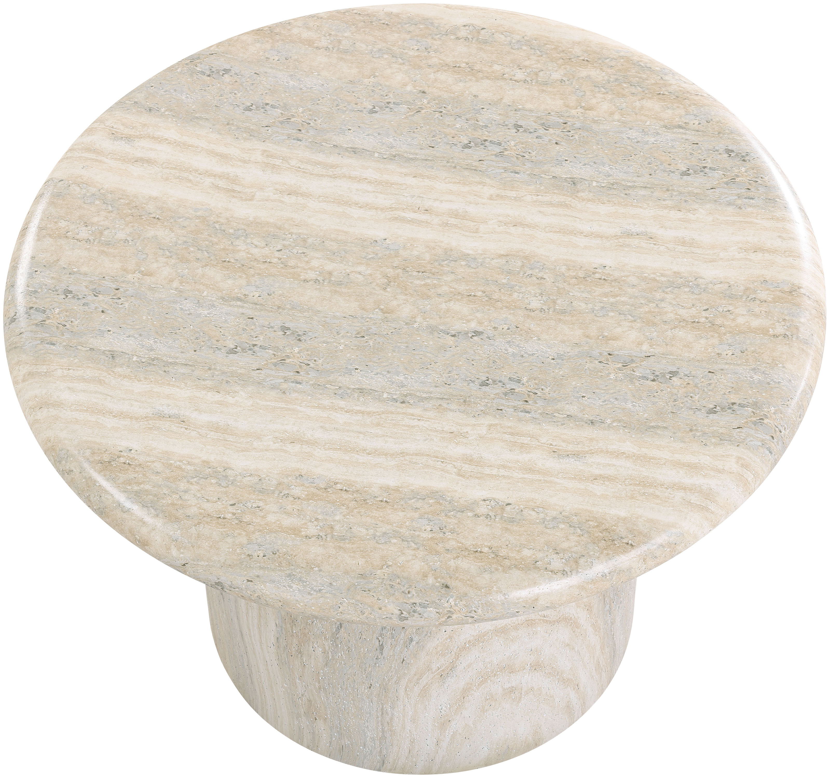 Emara - 16" Concrete And Fiberglass Indoor / Outdoor Coffee Table - Natural