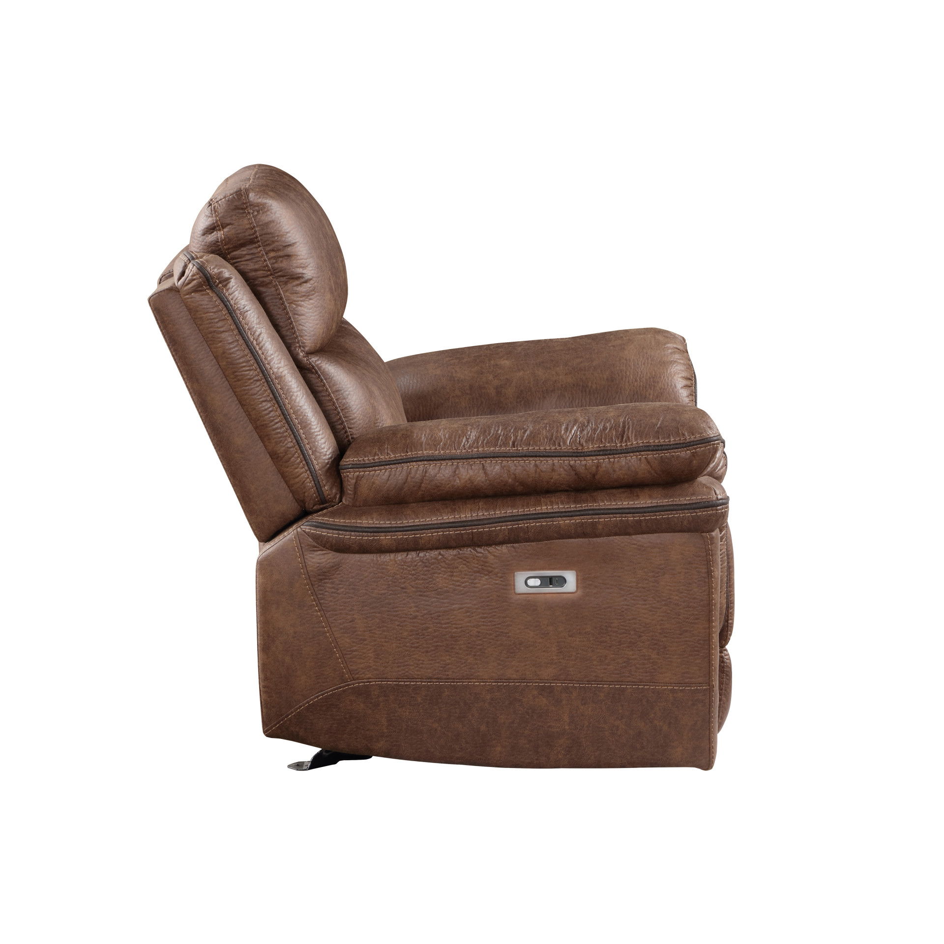 Ryland - Glider Recliner With Power Footrest - Brown, dark brown, view 4