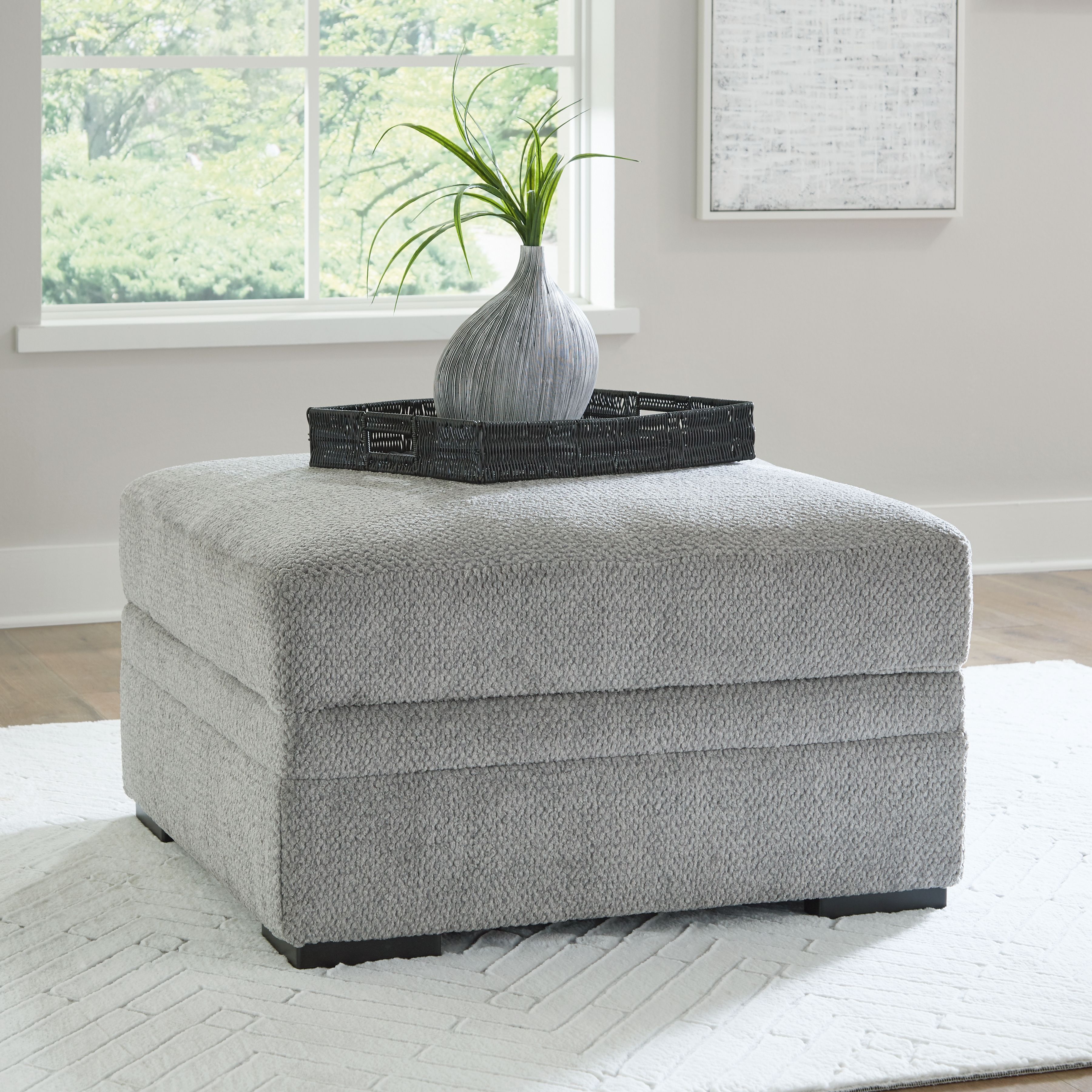 Ashley Furniture Casselbury - Ottoman With Storage - Cement - Image 2