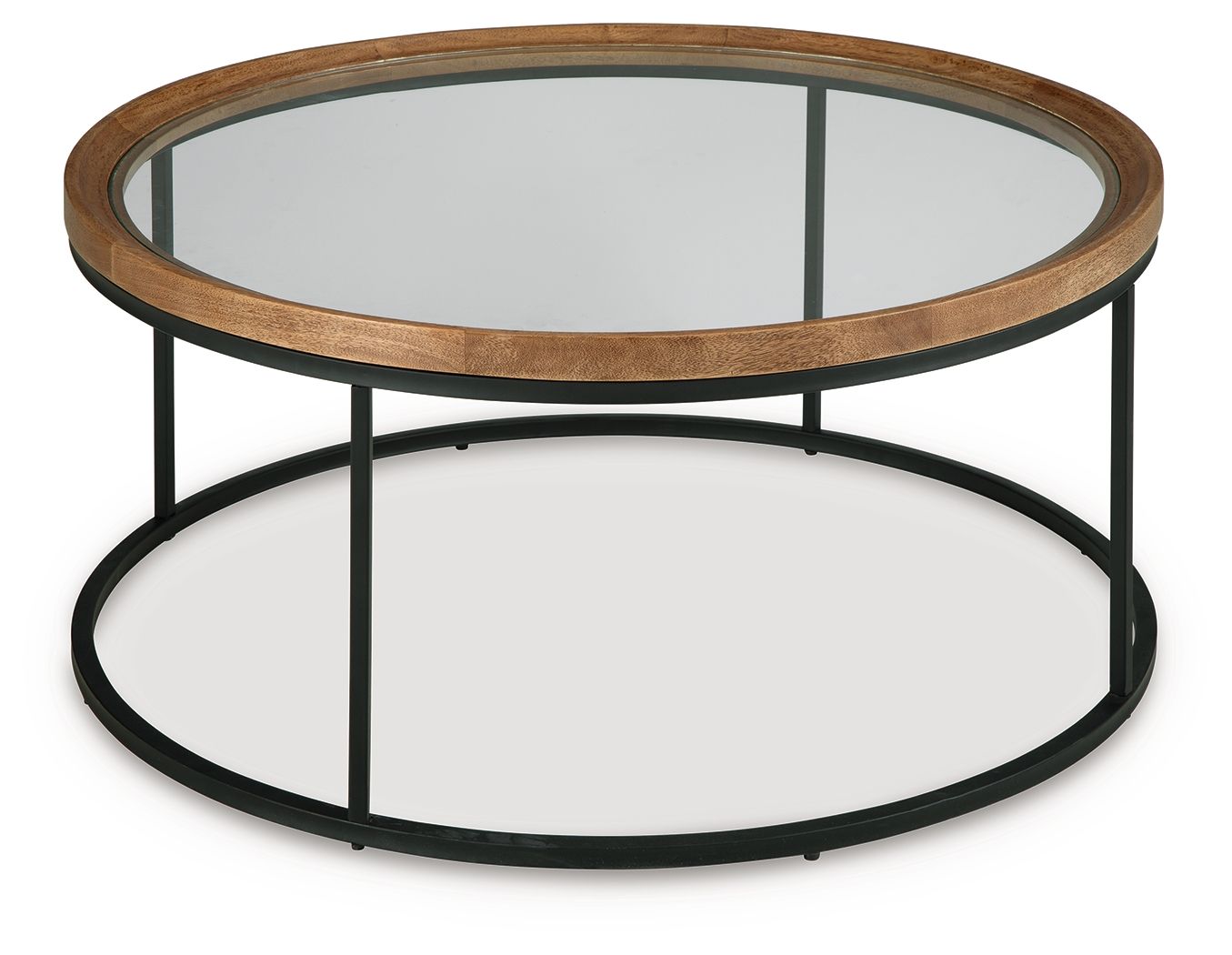 Ashley Furniture Noraluna - Round Cocktail Table - Medium Brown - Image 4