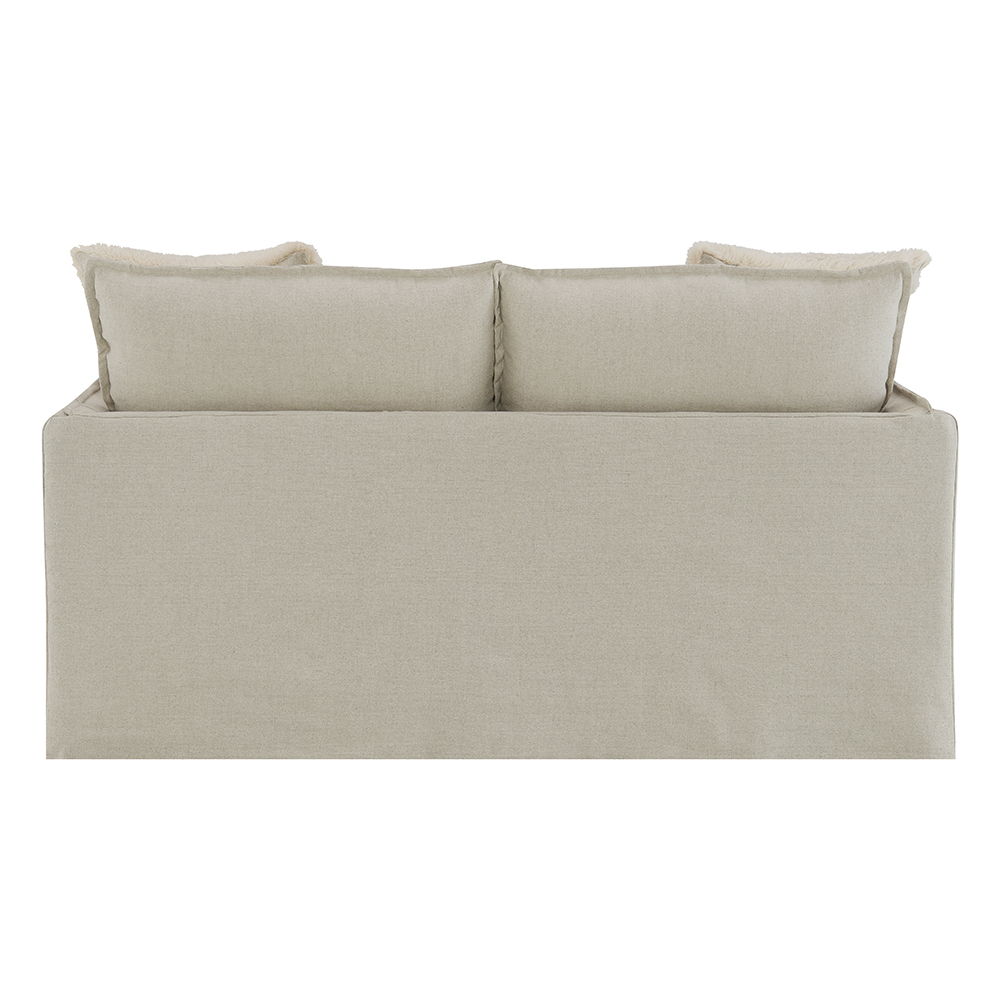 Upendo - Loveseat With 2 Pillows - Beige Linen, beige, view 6