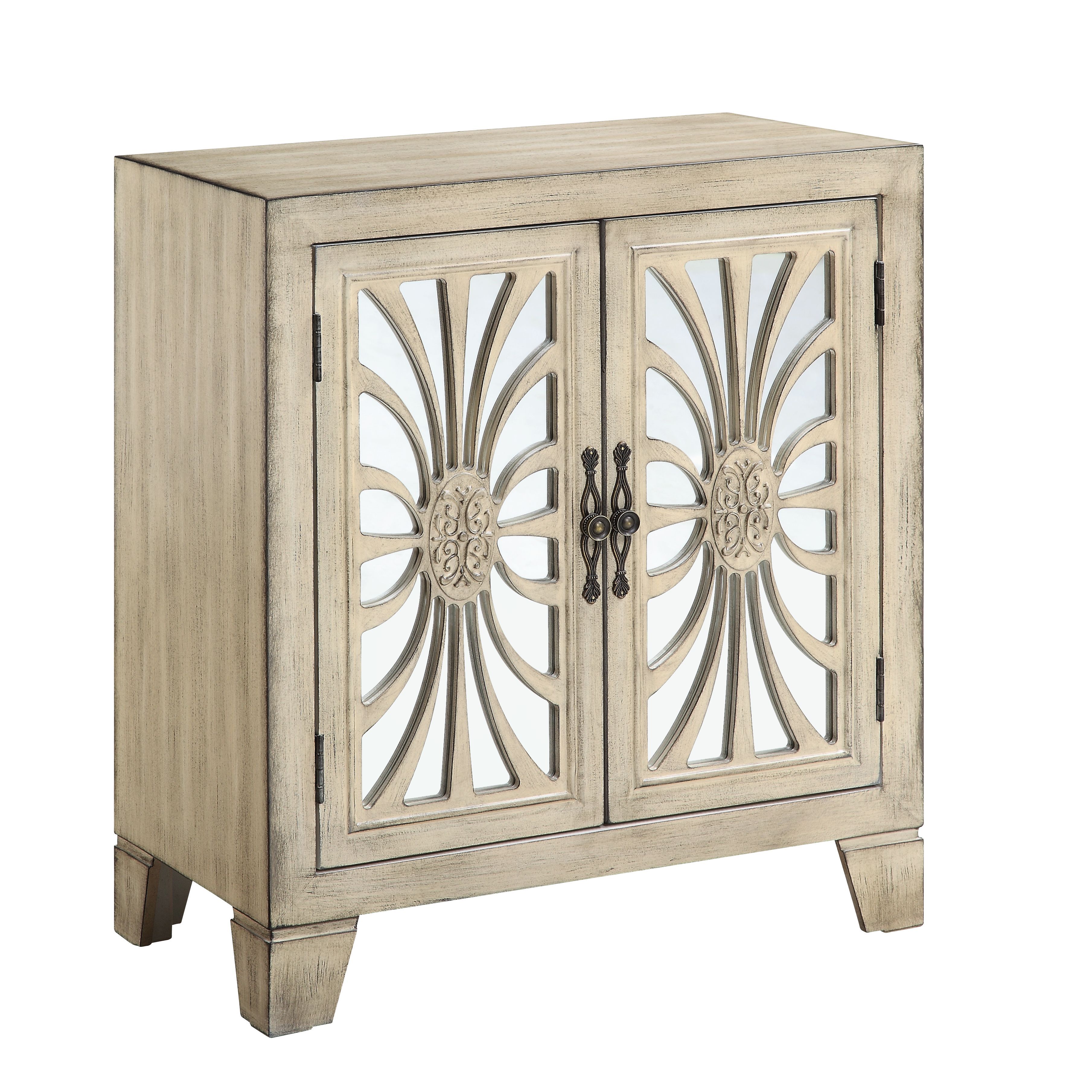Nalani - Console Cabinet - Antique White, beige