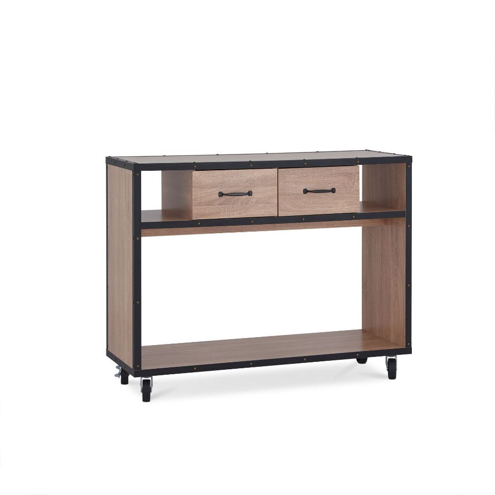 Bemis - Accent Table - Weathered Light Oak, light brown