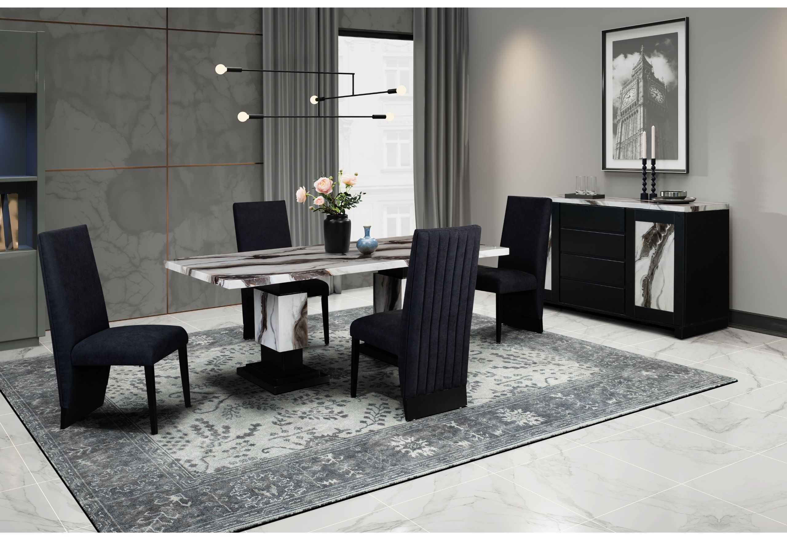 9 Pc · Dining Table And 8 Dining Chair