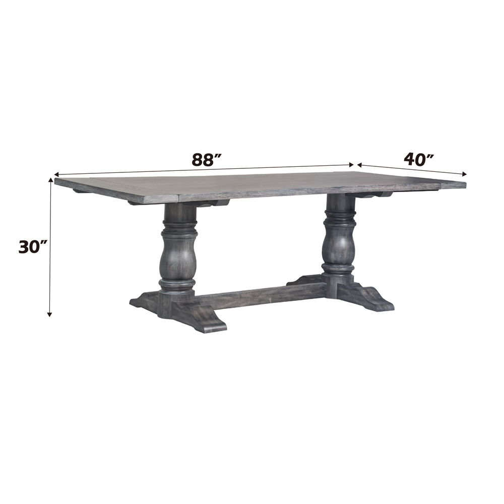 Leventis - 30" Dining Table - Weathered Gray, dark gray, view 5