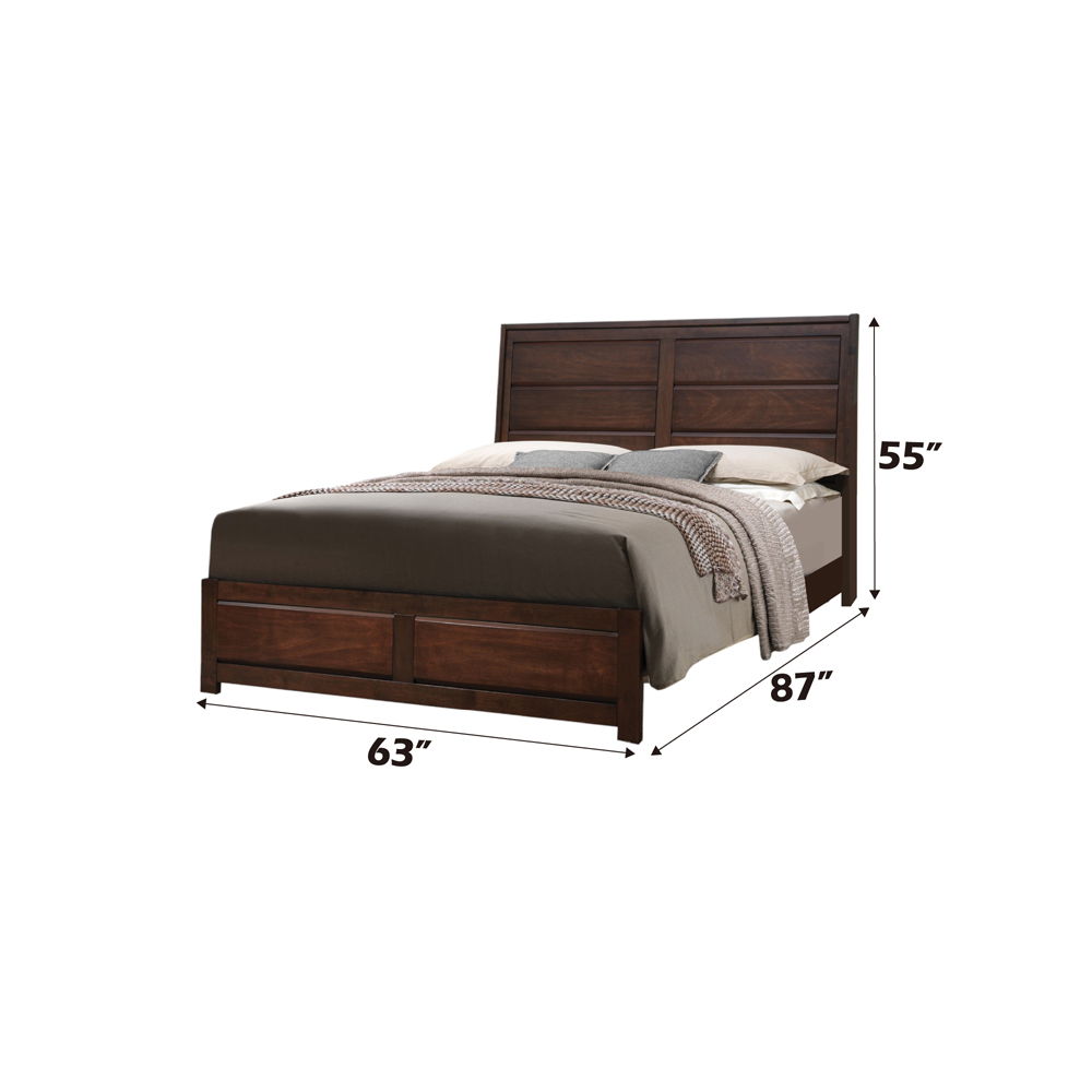 Oberreit - Queen Bed - Walnut, dark brown, view 4