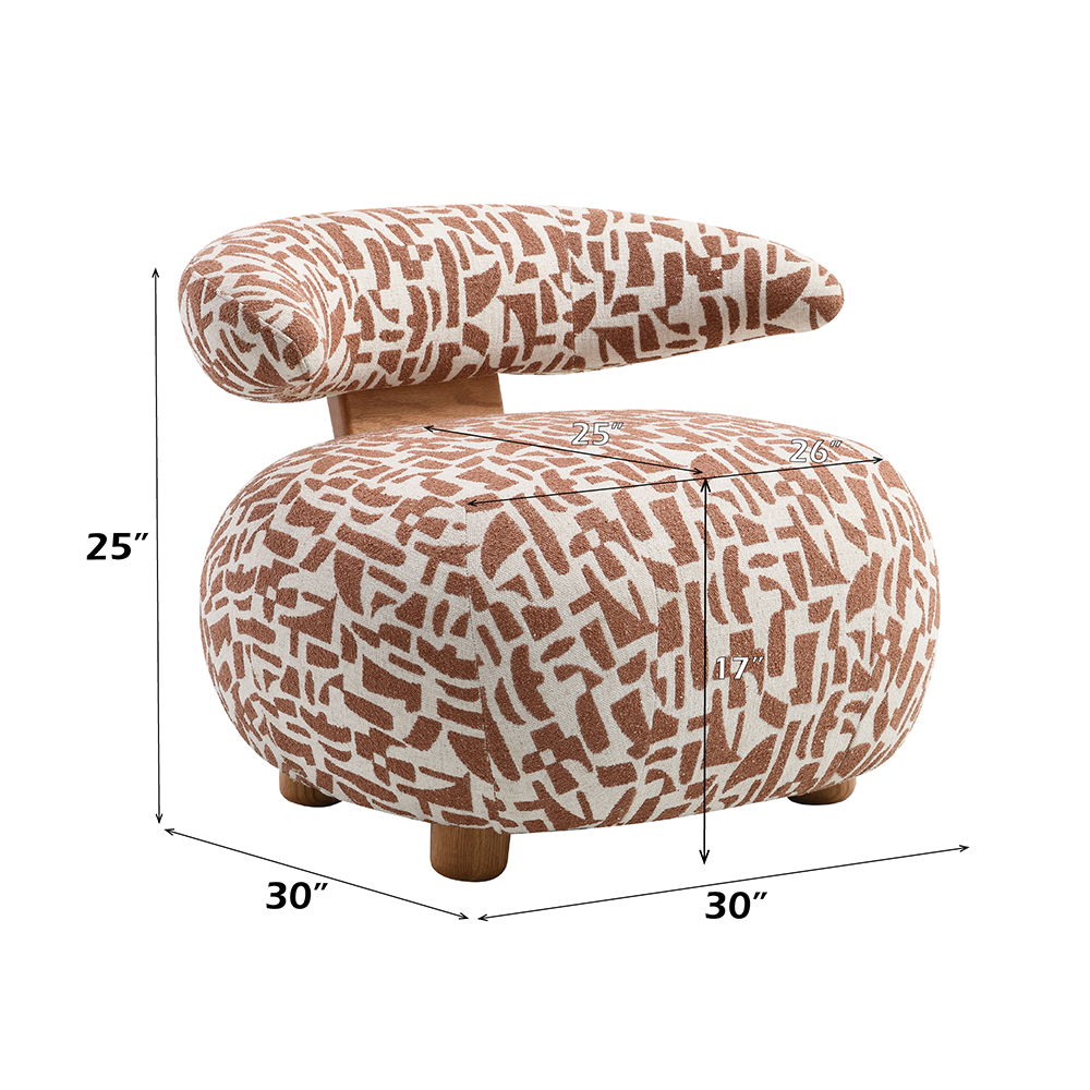 Lynn - Accent Chair - Brown, light brown, view 6